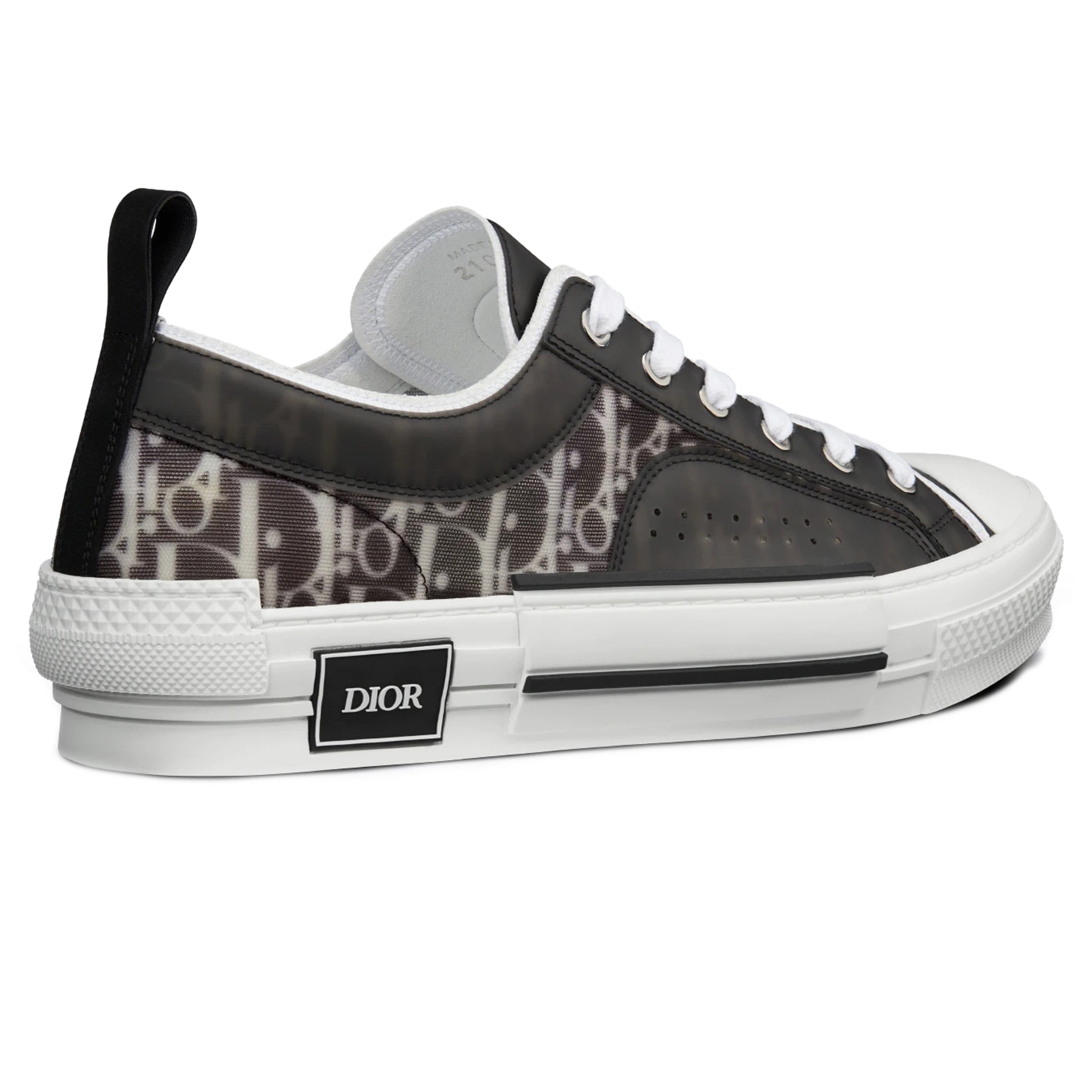 B23 HighTop Sneaker Black and White Dior Oblique Canvas  DIOR TH