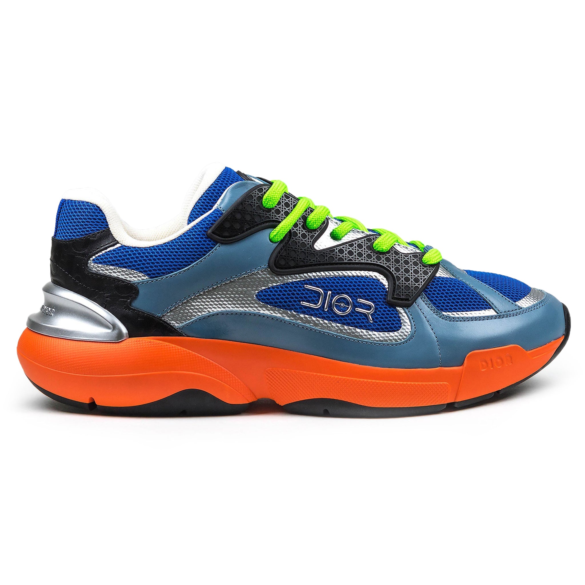 Dior Mens Orange & Dark Green 'B22' Sneakers