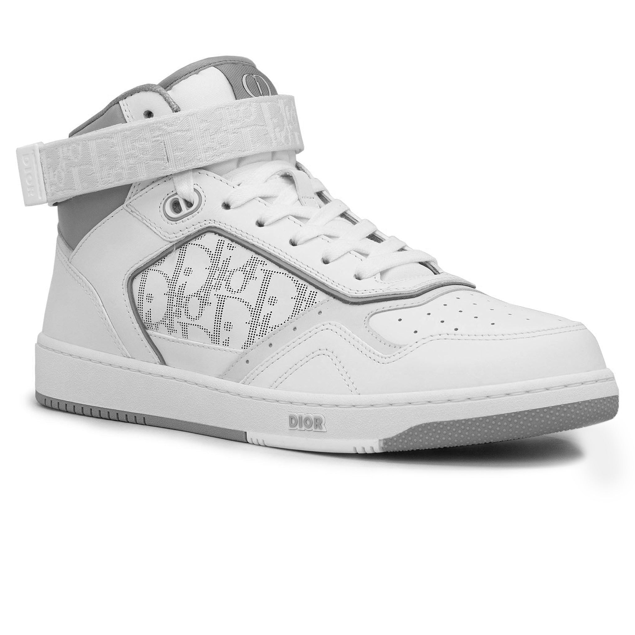 B27 HighTop Sneaker Blue Cream and Dior Gray Smooth Calfskin with Beige  and Black Dior Oblique Jacquard  DIOR BG