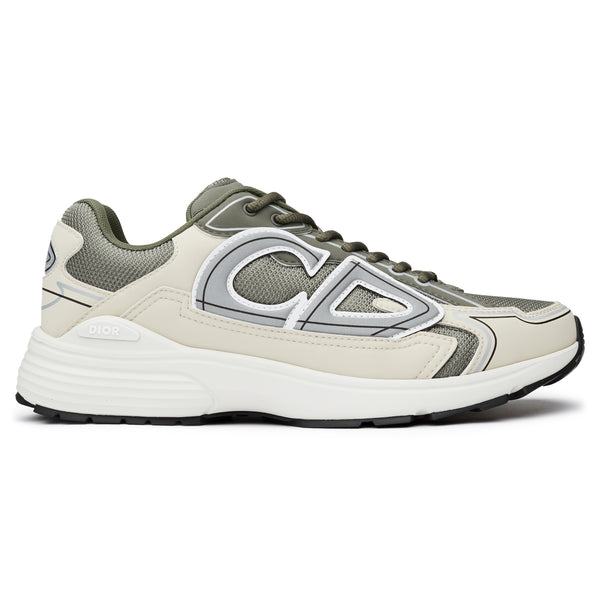 B30 Sneaker White Mesh and Silver-Tone Metallic Calfskin