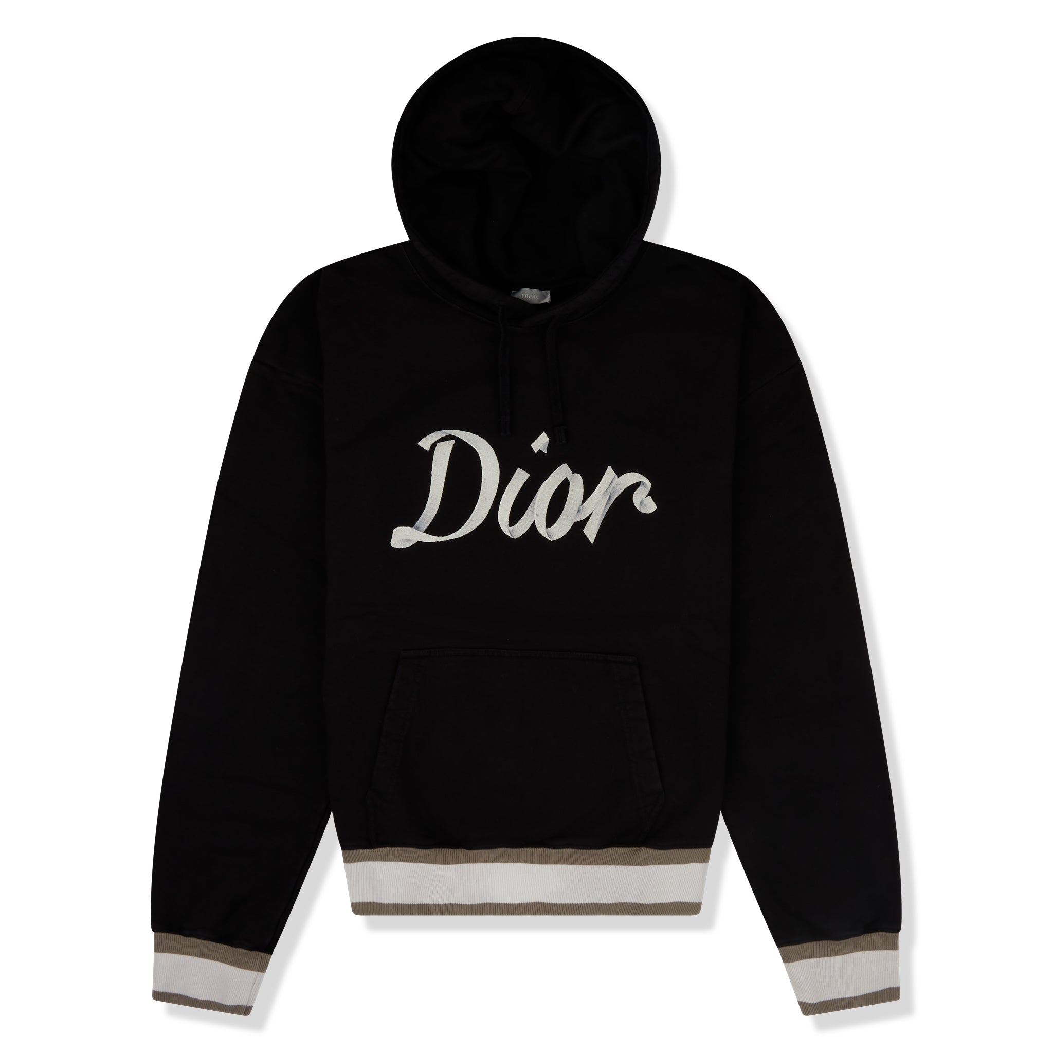 Dior Ribbon 47 Oversized Black Hoodie | Crepslocker