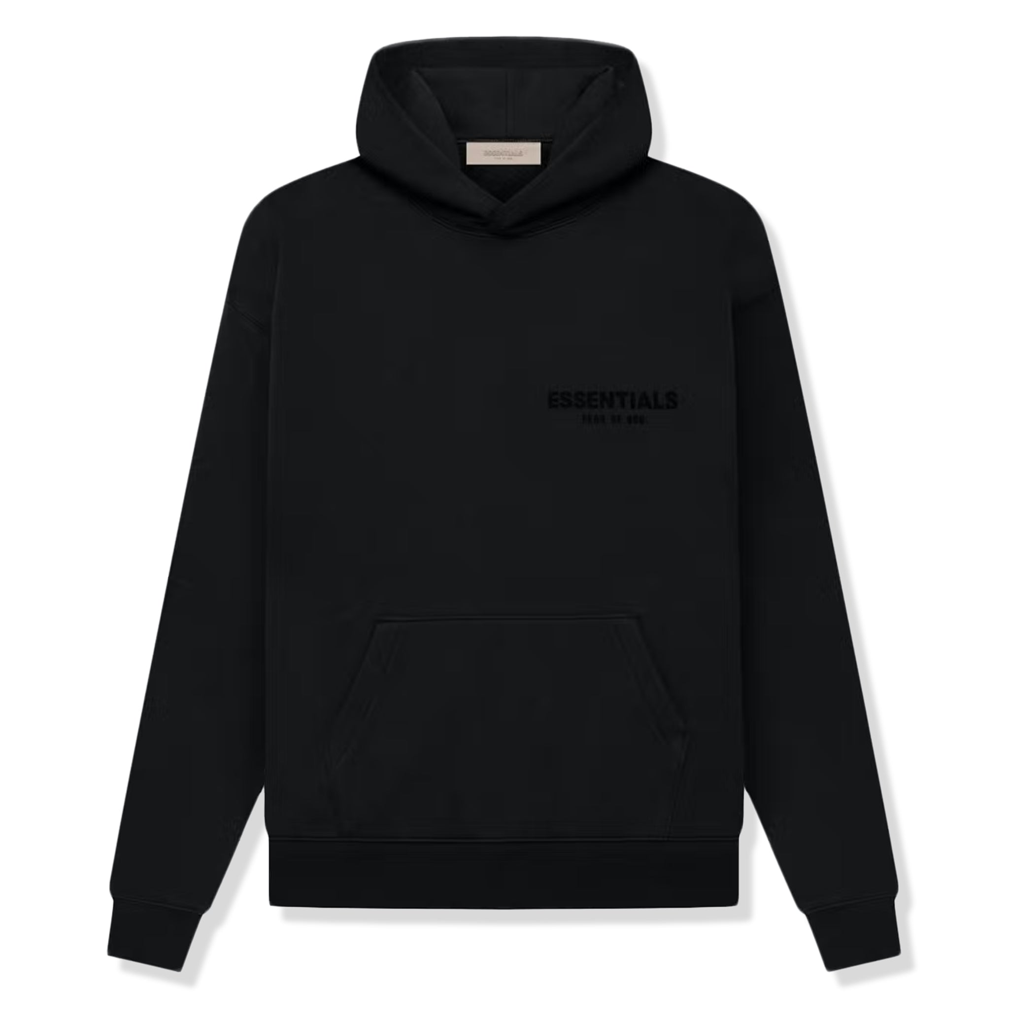 Fear Of God Essentials Black Hoodie (SS22) | Crepslocker