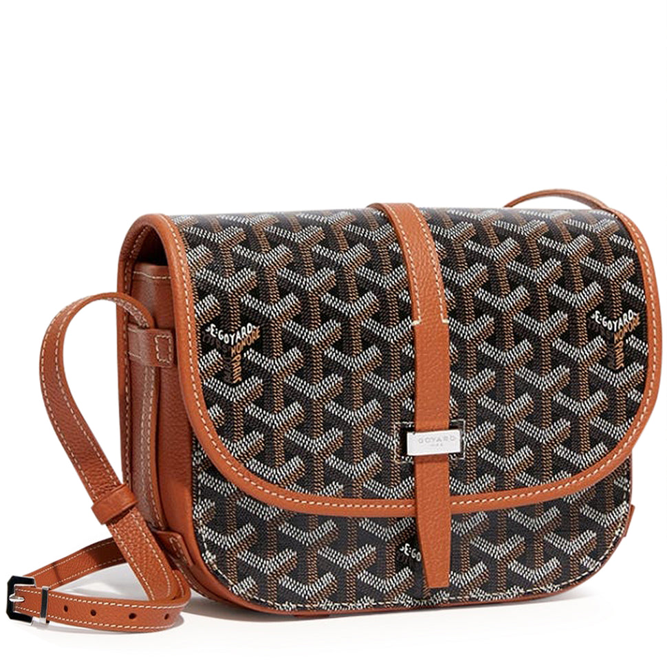 BRAND NEW - Goyard Belvedere PM Messenger Bag Brown / Black Strap