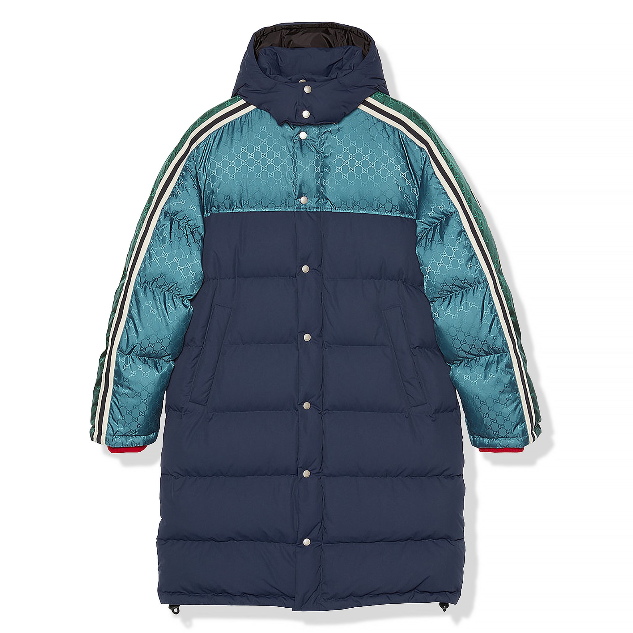 Gucci GG Nylon Oversized Blue Puffer Jacket | Crepslocker | Gucci Pre-Owned  Ophidia shoulder bag