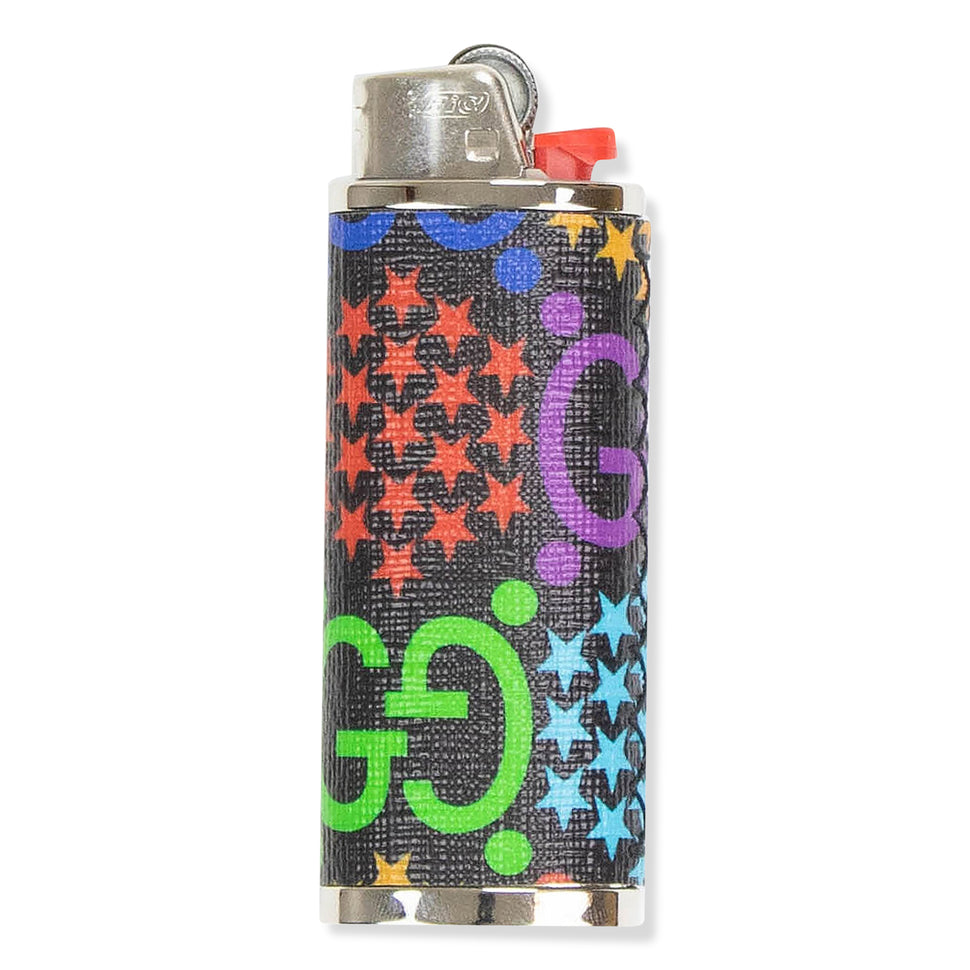 Gucci GG flocked checked cushion, Gucci GG Psychedelic Custom Bic Lighter