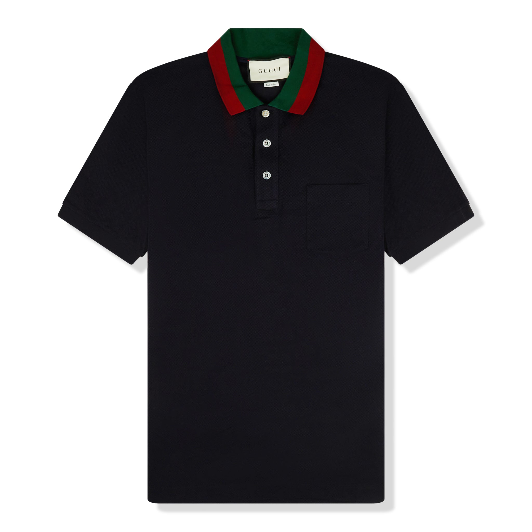 Gucci Web Collar Navy Polo Shirt – Crepslocker