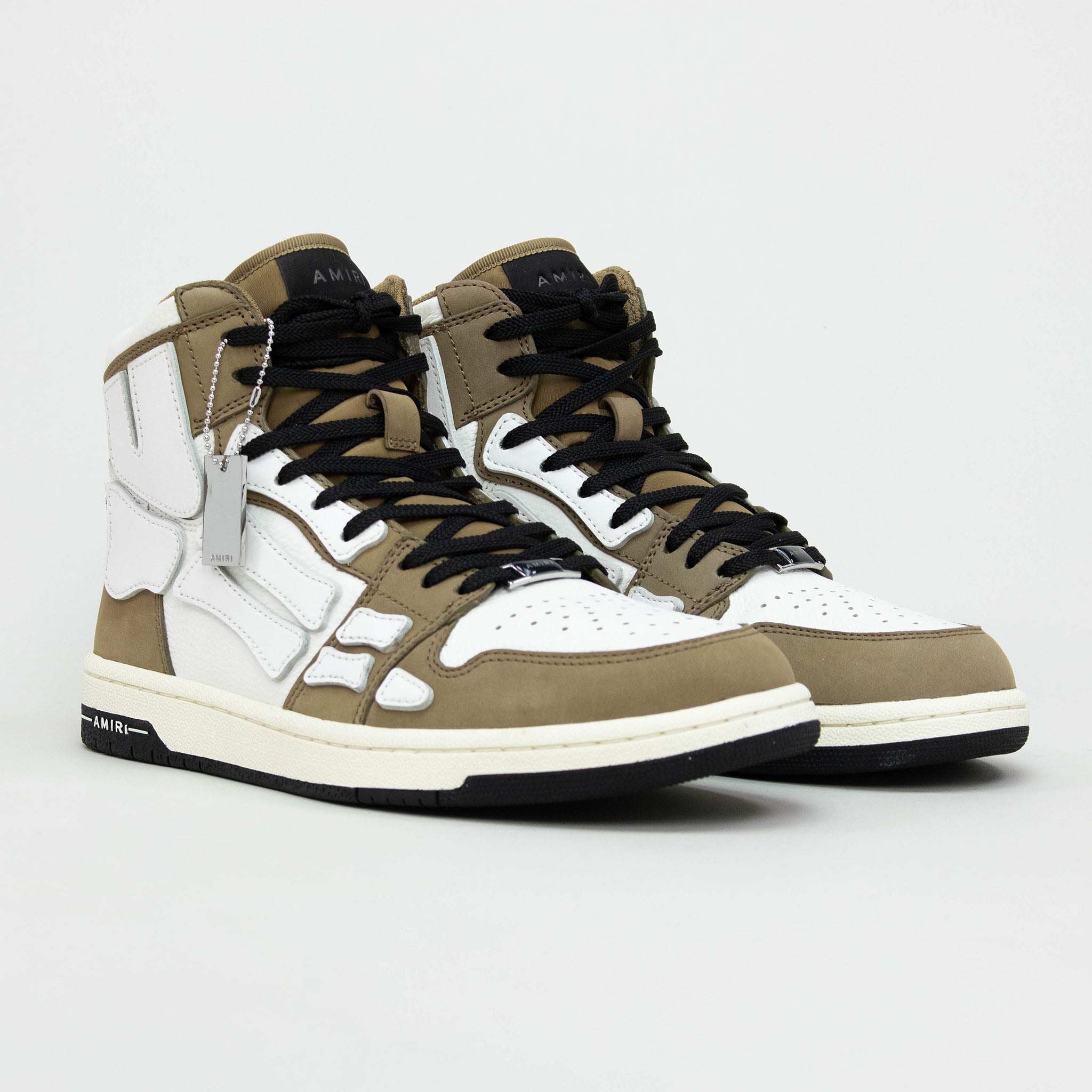 Amiri Skeleton Tan White High Top Sneaker Crepslocker