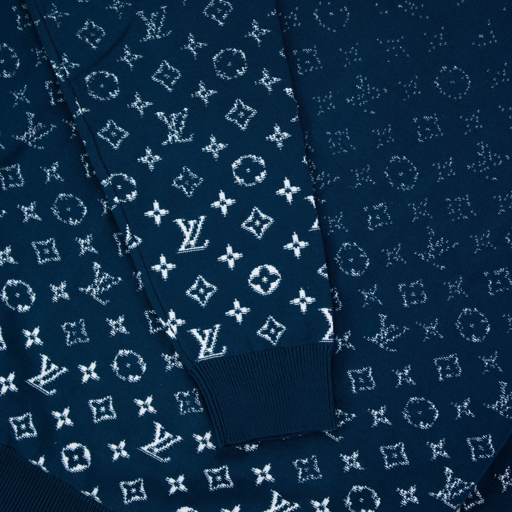 BLUE DENIM MONOGRAM LOUIS VUITTON FABRIC