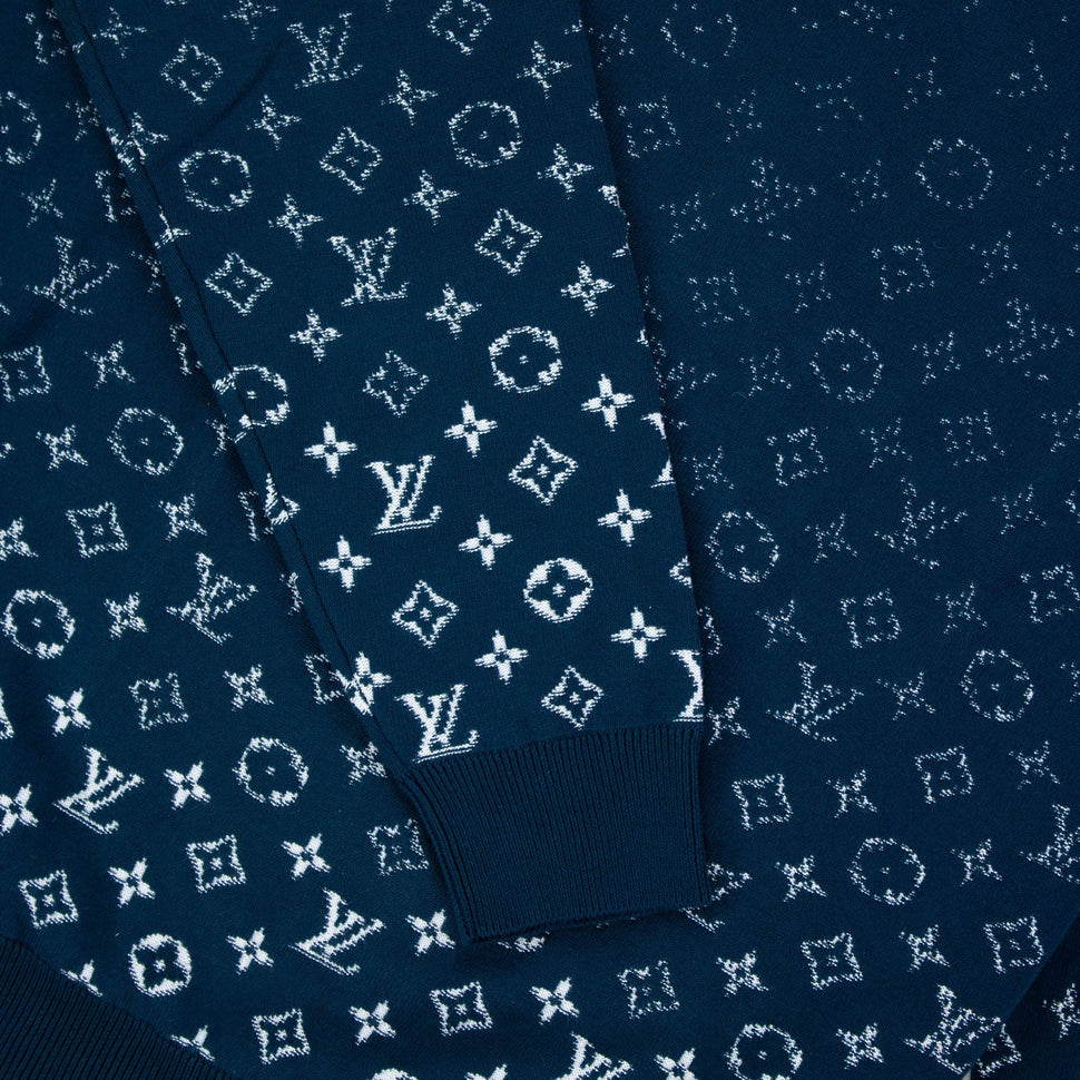 Louis Vuitton 2022 LV Monogram Pullover - Blue Sweaters, Clothing
