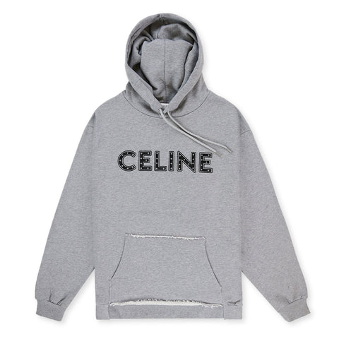 Celine Front Logo Black Hoodie – Crepslocker