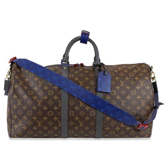 Louis Vuitton Keepall Bandouliere Monogram Outdoor 45 Pacific Blue