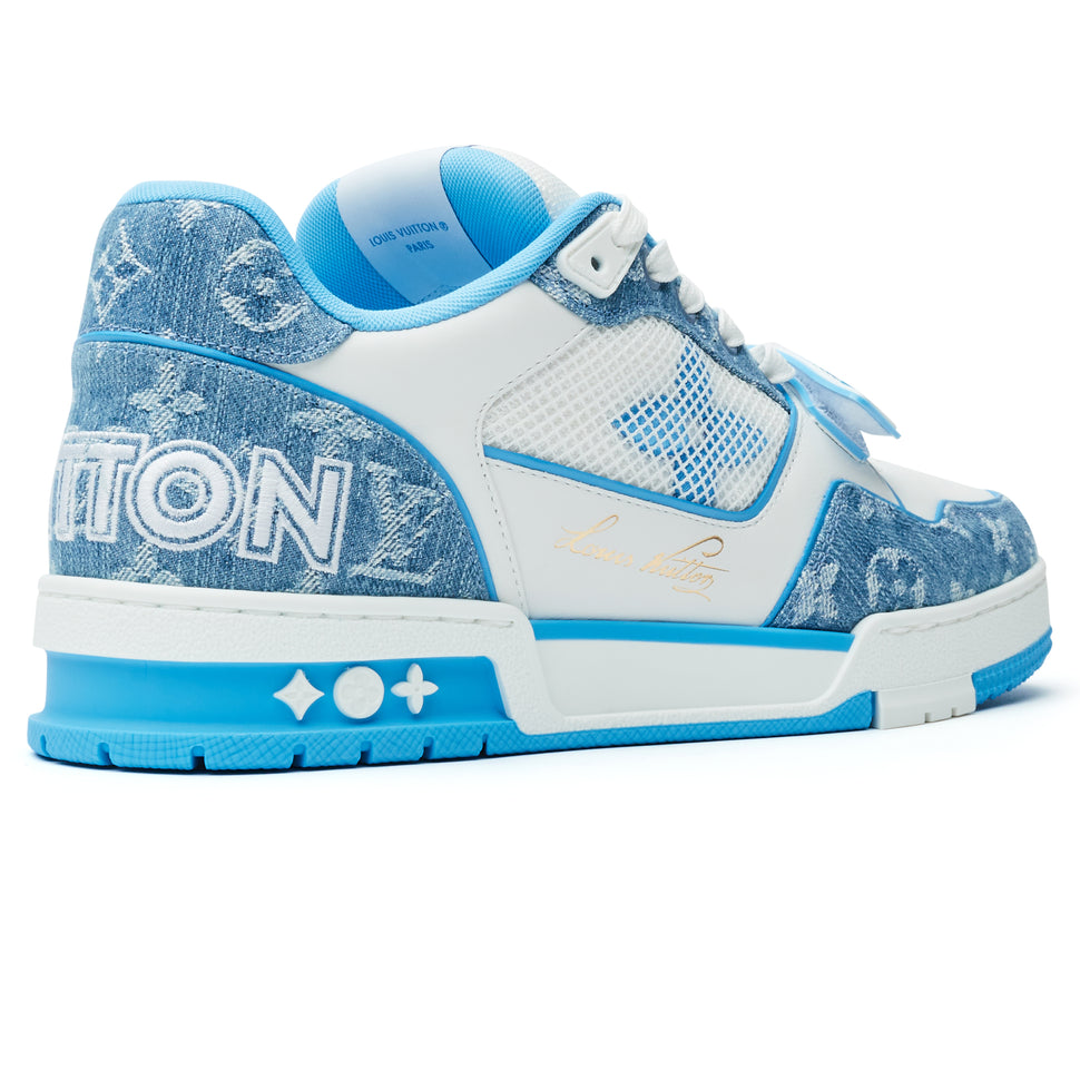 louis vuitton shoes blue and white