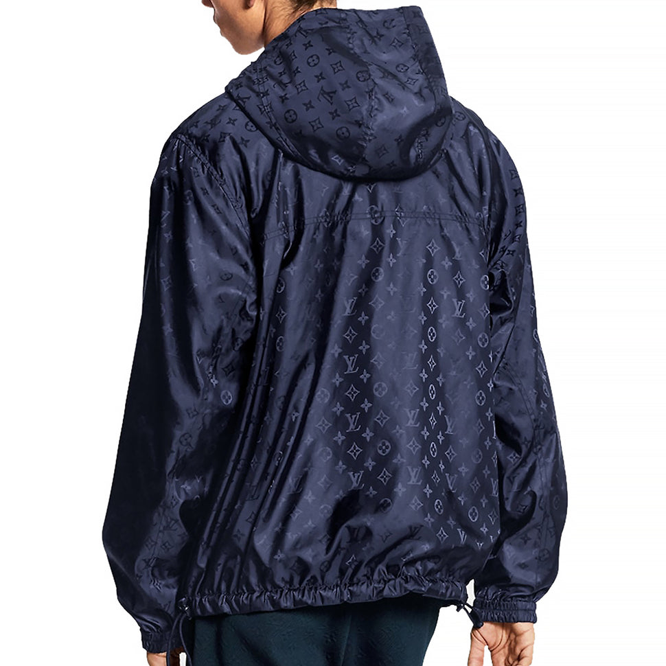 Crepslocker, Louis Vuitton LV Monogram Reversible Navy Windbreaker