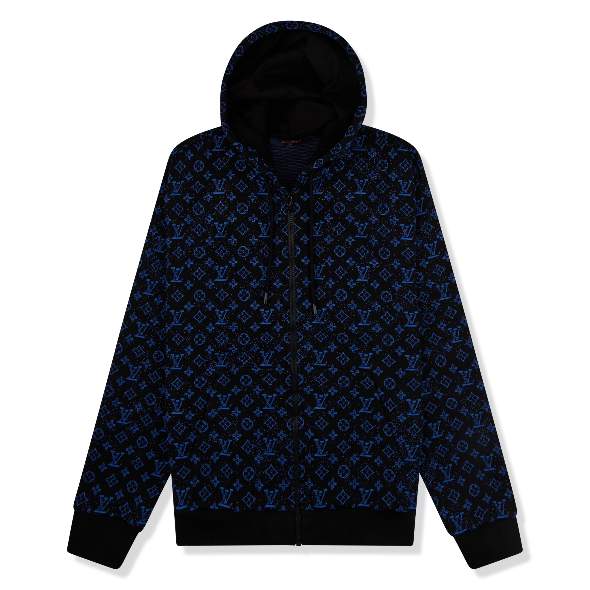 Louis Vuitton LV Monogram Zip Through Blue Hoodie