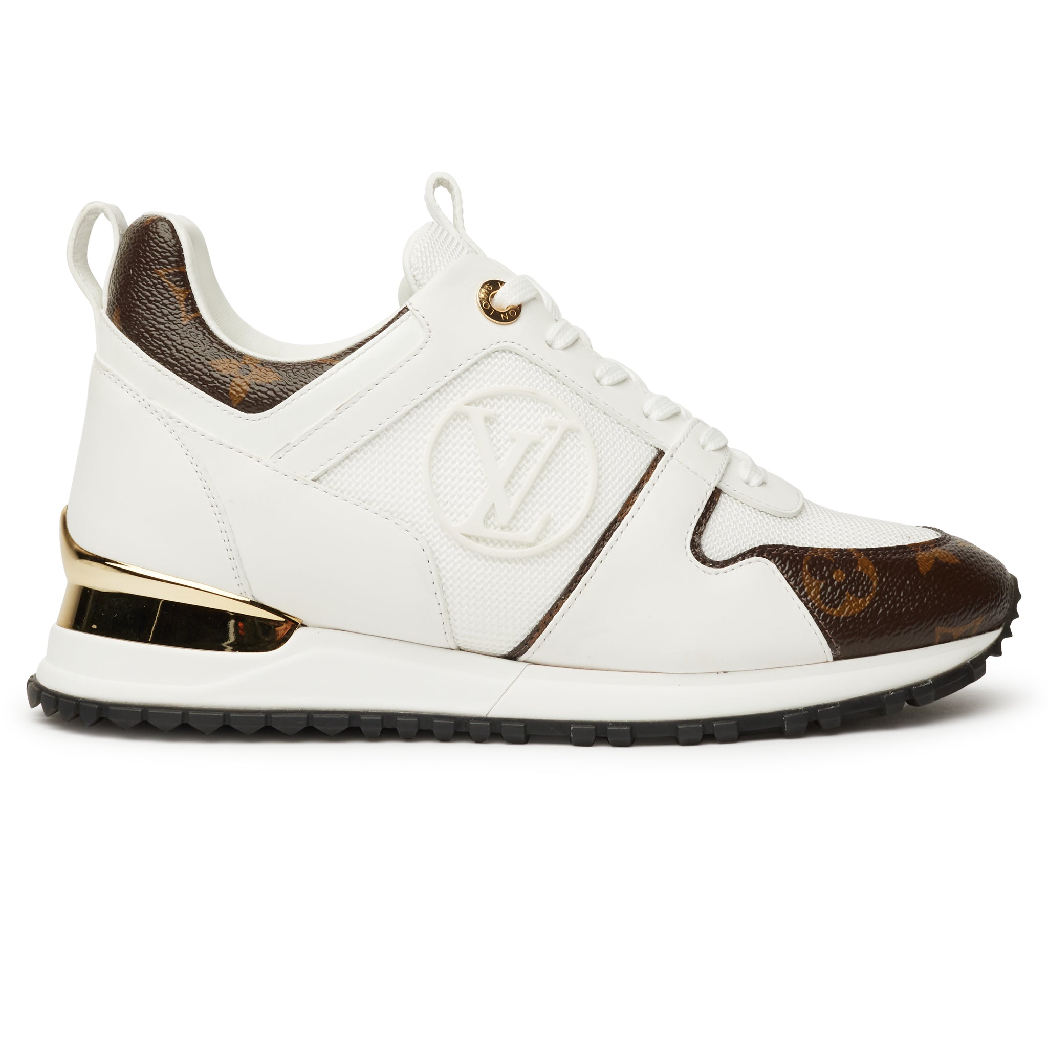 Pre-owned Louis Vuitton White/monogram Canvas And Leather Archlight Trainers  Size 37 In Brown