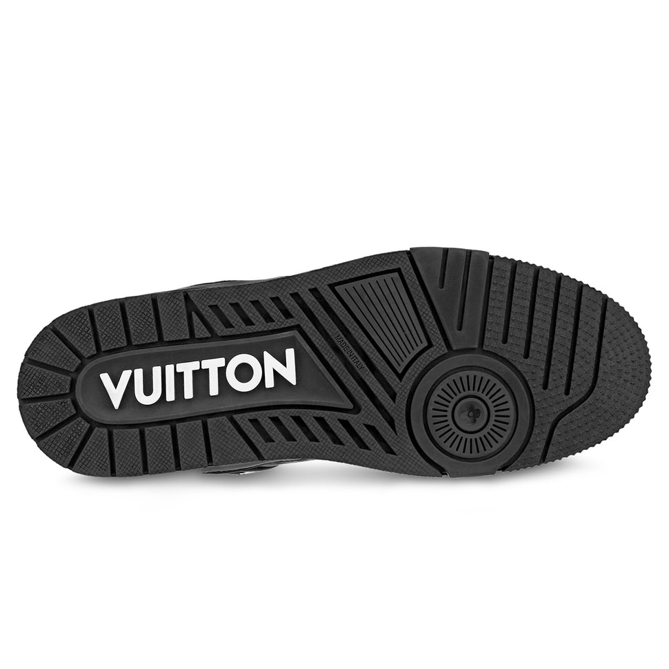 Louis Vuitton RIVOLI LOW TOP SNEAKER SHOES BLACK Size LV 10.5 US 11.5- USED.