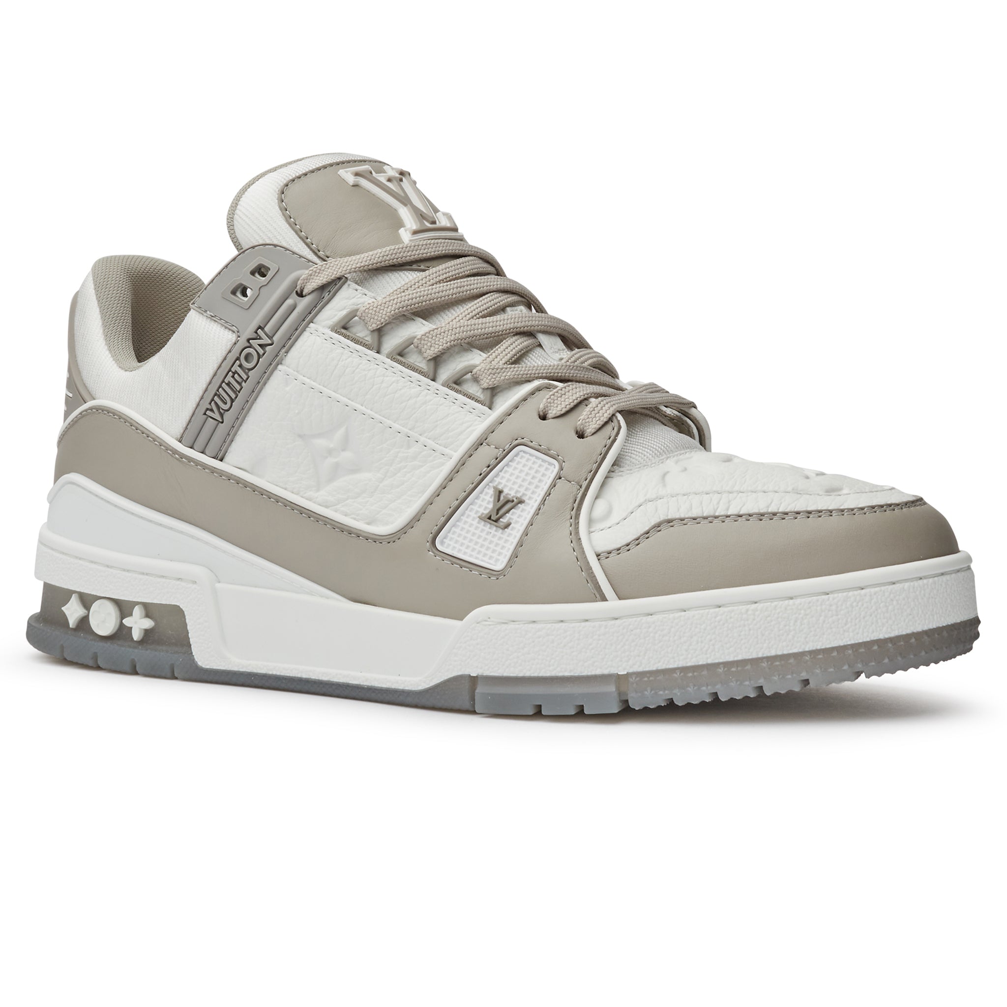 Louis Vuitton White/Grey LV Trainer Sneakers EU 37.5 Louis Vuitton