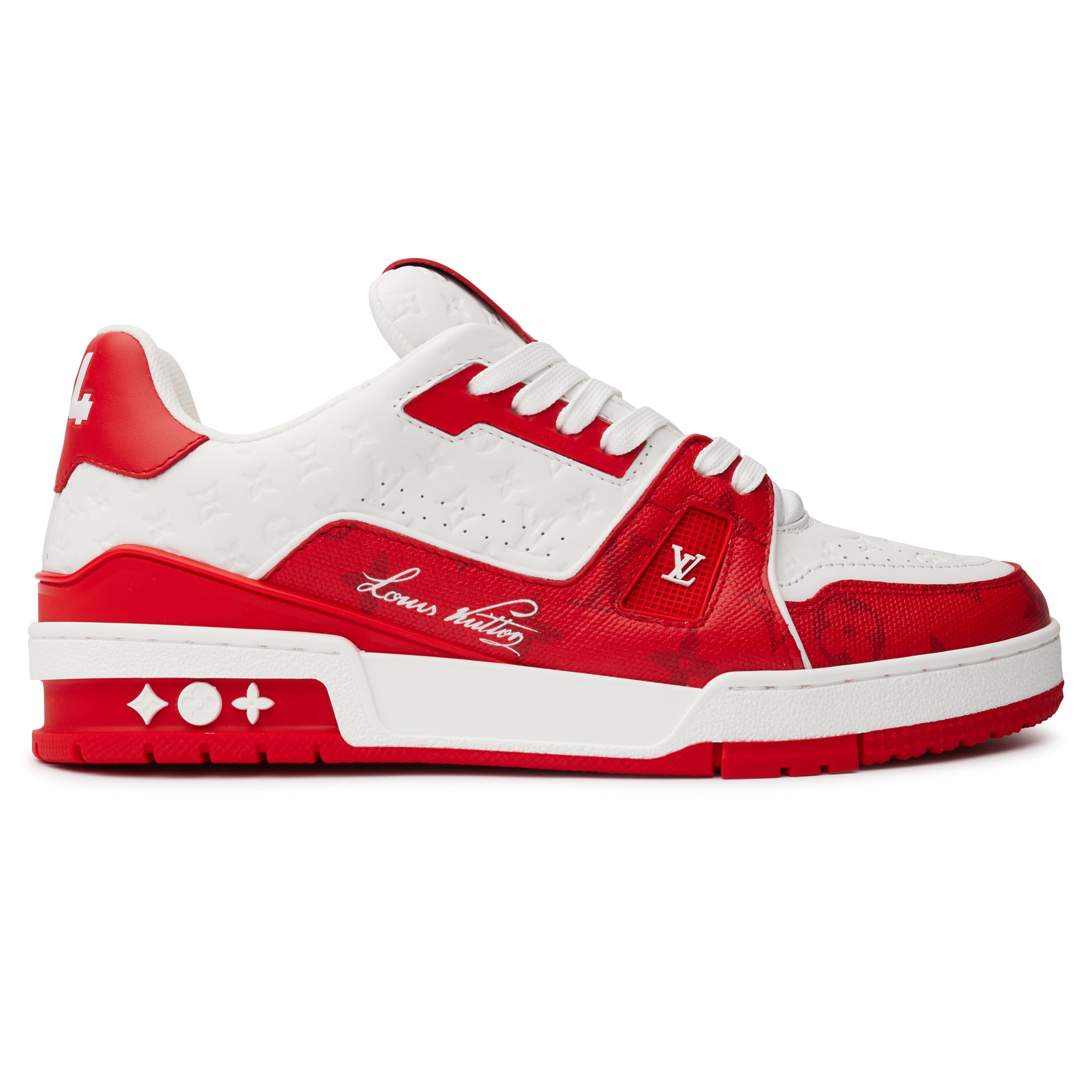 Louis Vuitton LV Trainer '54' White Red Sneaker, Cheap Stclaircomo Jordan  outlet