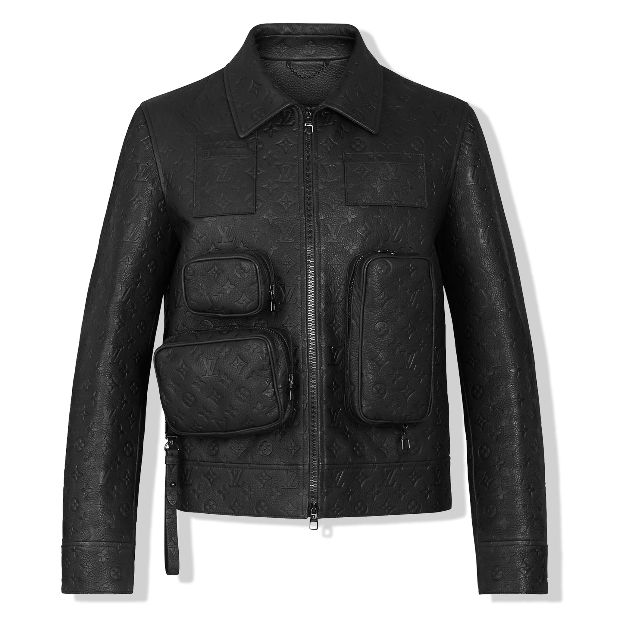 Cropped Mahina Monogram Leather Jacket - Ready to Wear