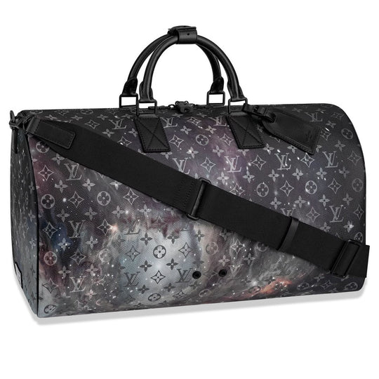 Louis Vuitton Keepall LED Monogram 50 Black in Leather with Black-tone - US