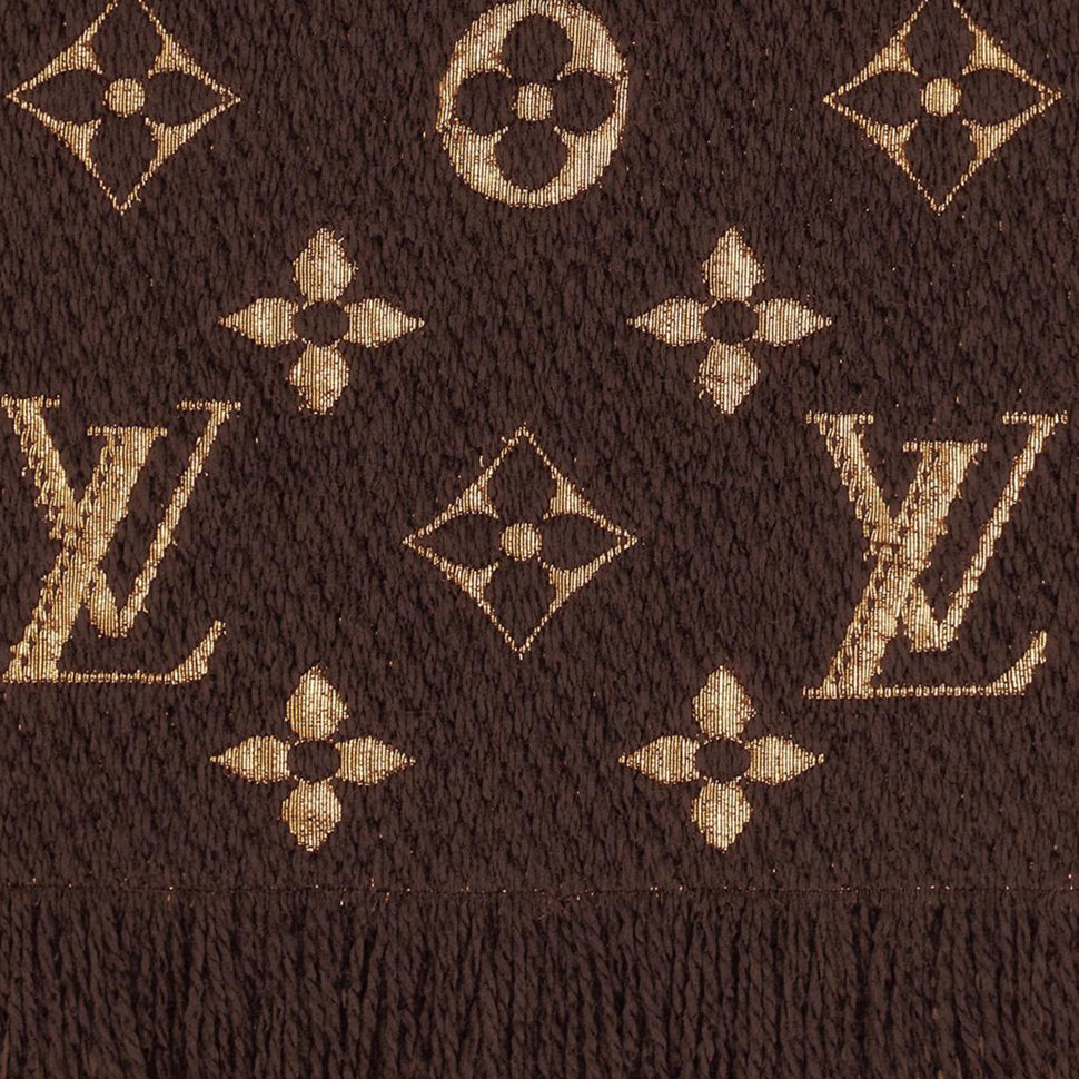 Louis Vuitton - Authenticated Logomania Scarf - Silk Brown Abstract for Women, Never Worn