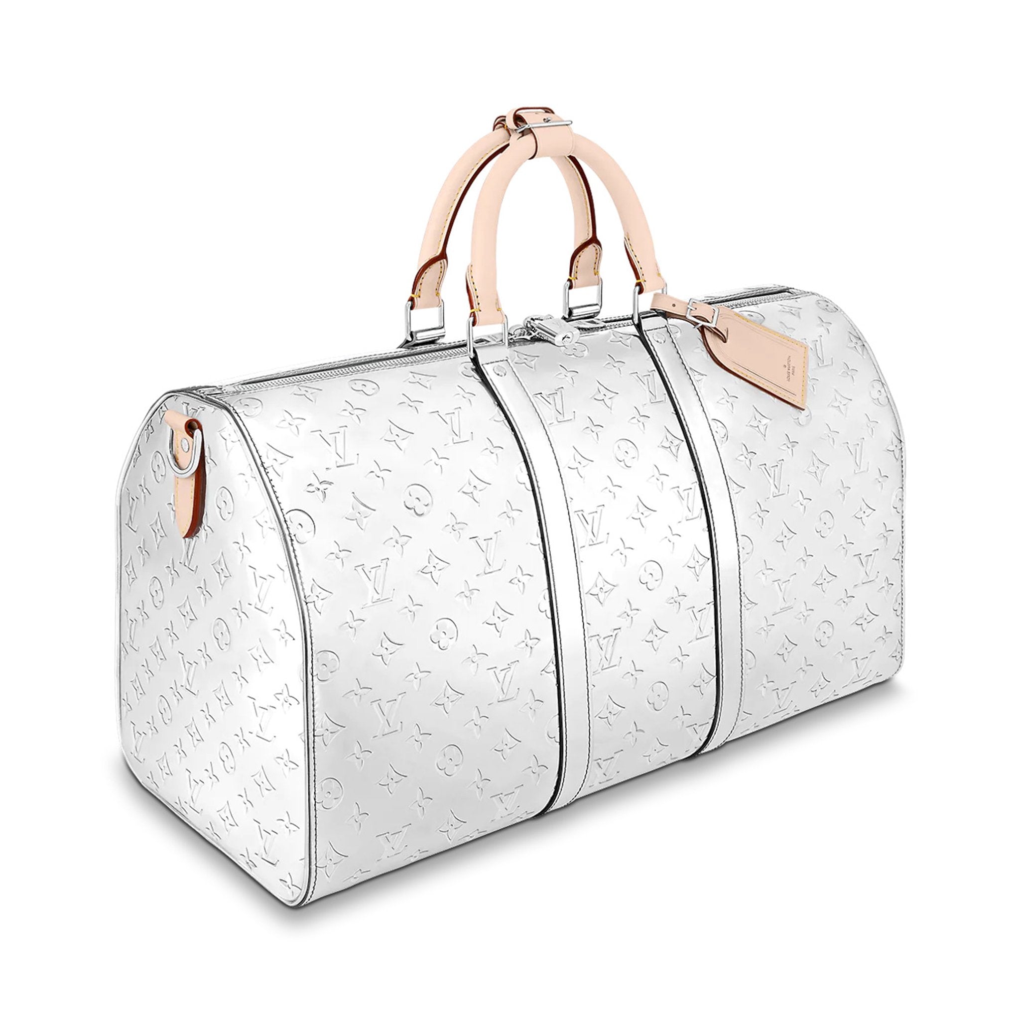 Louis Vuitton Virgil Abloh Silver Monogram Mirror Canvas Keepall  Bandoulière 50 Silver Hardware, 2021 Available For Immediate Sale At  Sotheby's