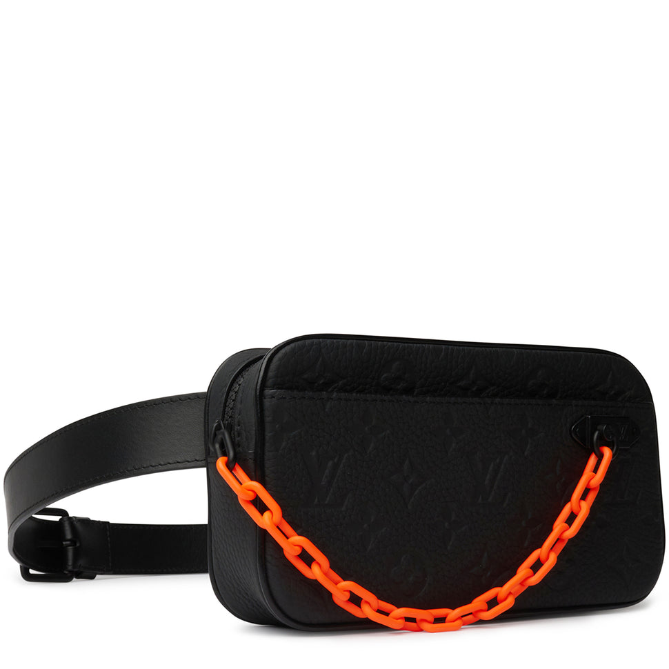 Louis Vuitton Pochette Cles Monogram Orange Black