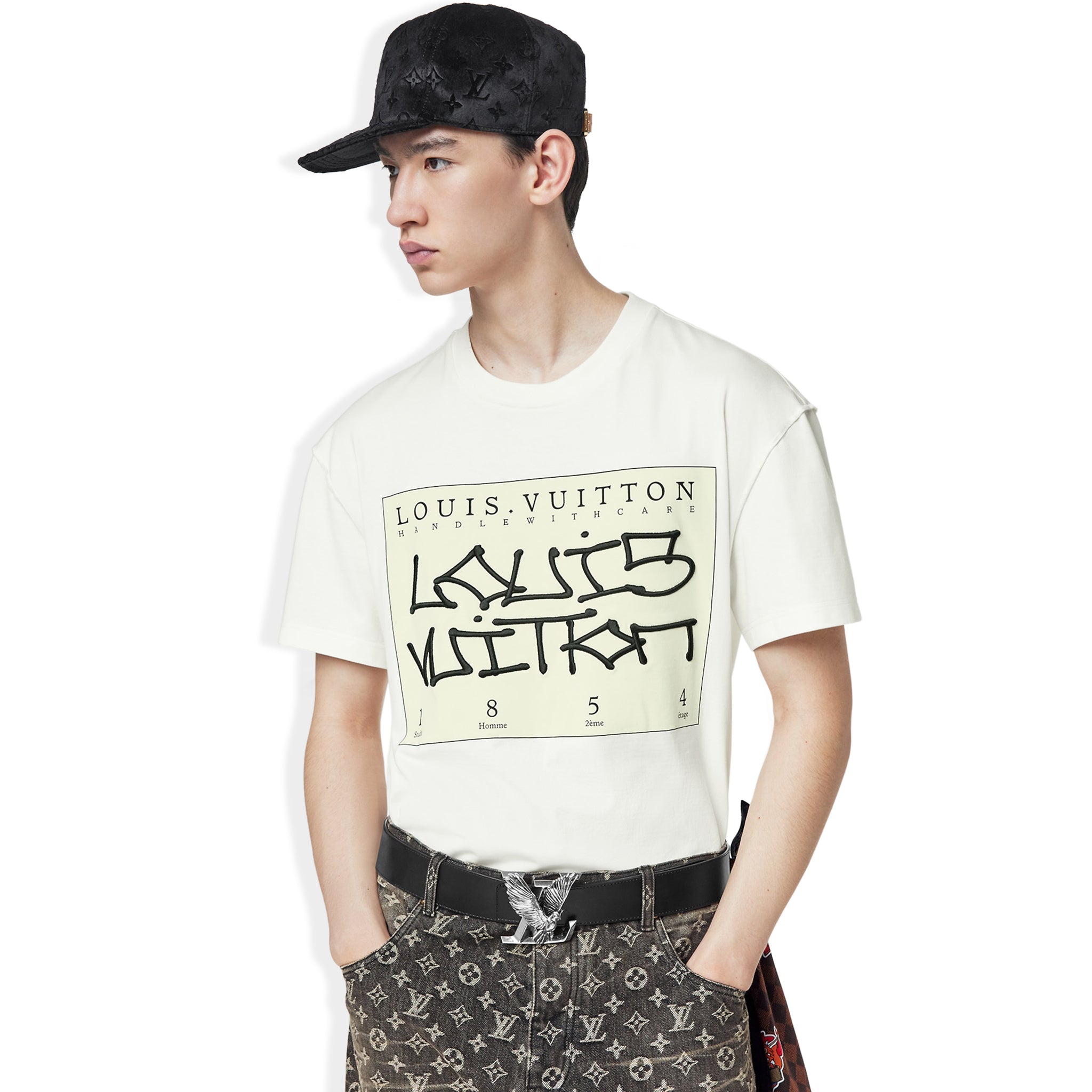 Louis Vuitton Vuitton Paris T-Shirt , White, S