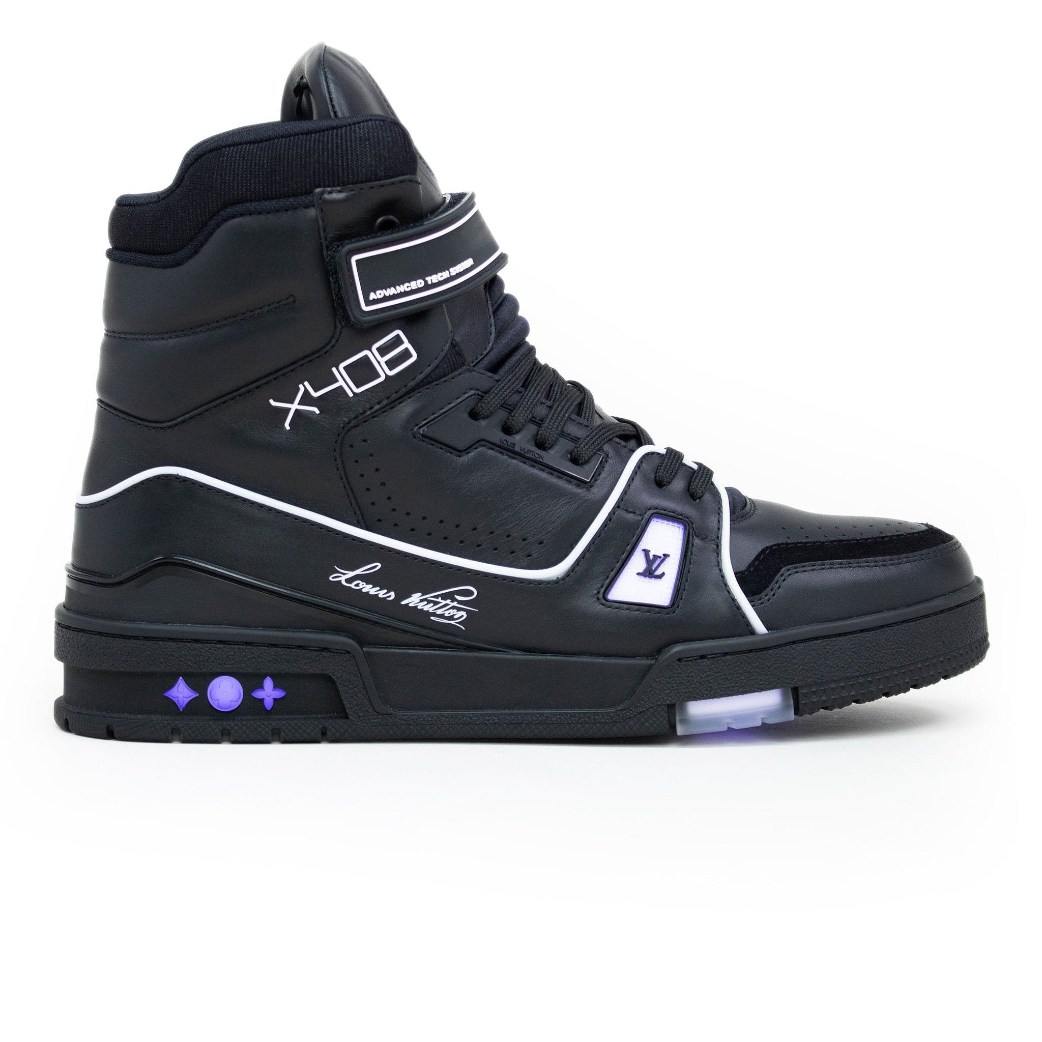Louis Vuitton X408 LED Fiber Optic Light Up Black Sneaker – Crepslocker