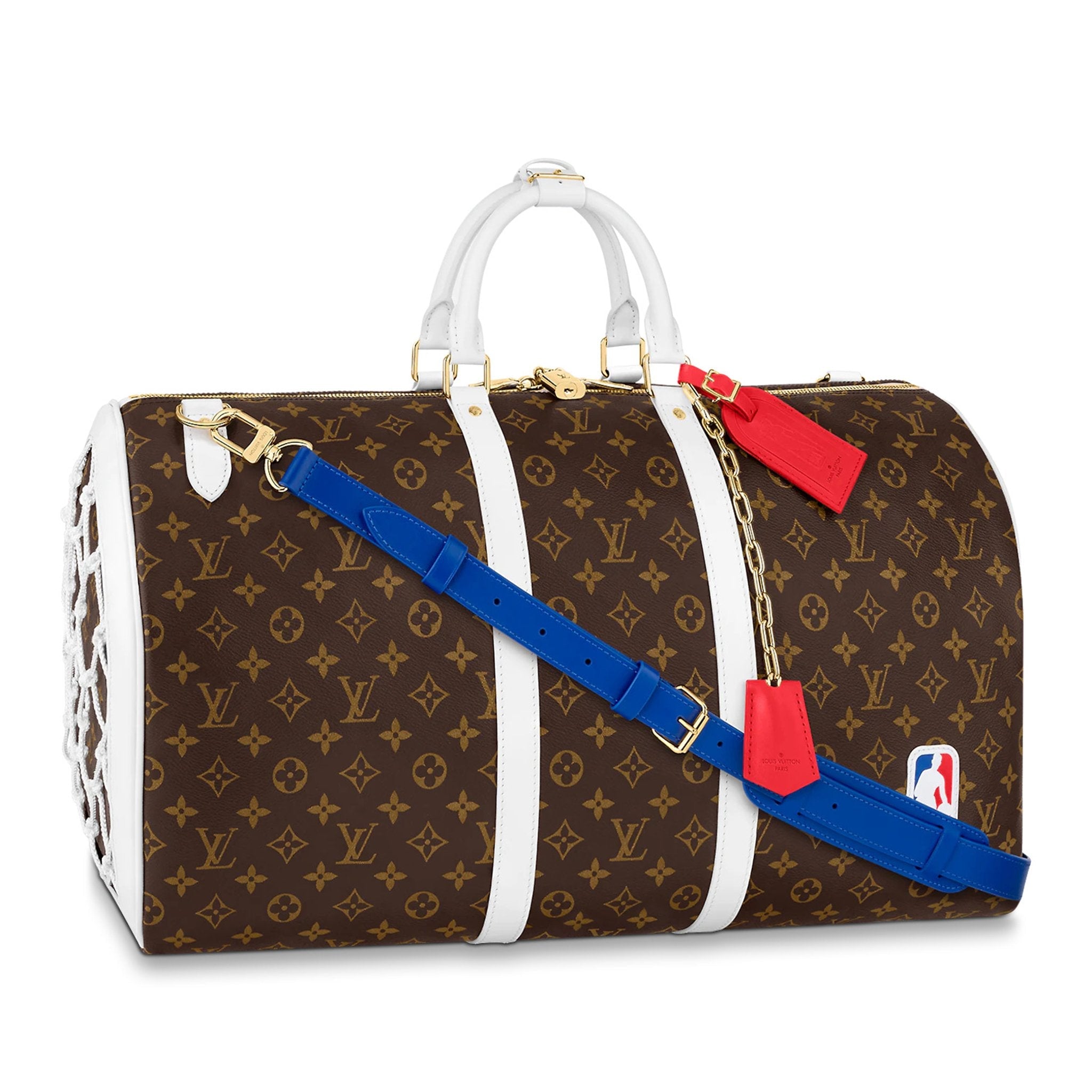 Louis Vuitton Keepall Bandouliere 55 NBA LV White Basketball Weekend Travel  Bag  eBay