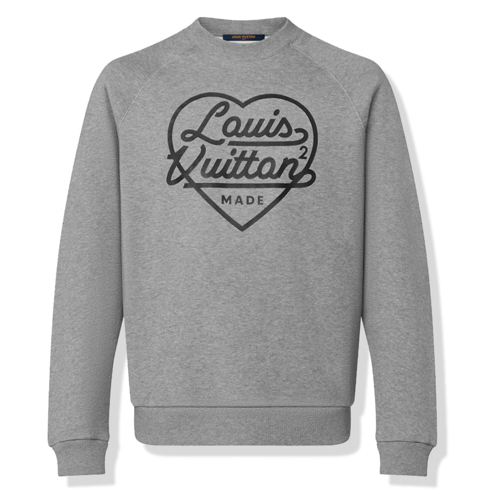 Louis Vuitton x Nigo Printed Heart Sweatshirt Light Grey