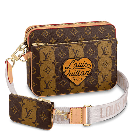 Louis Vuitton x Nigo - Authenticated Handbag - Cloth Brown for Women, Never Worn