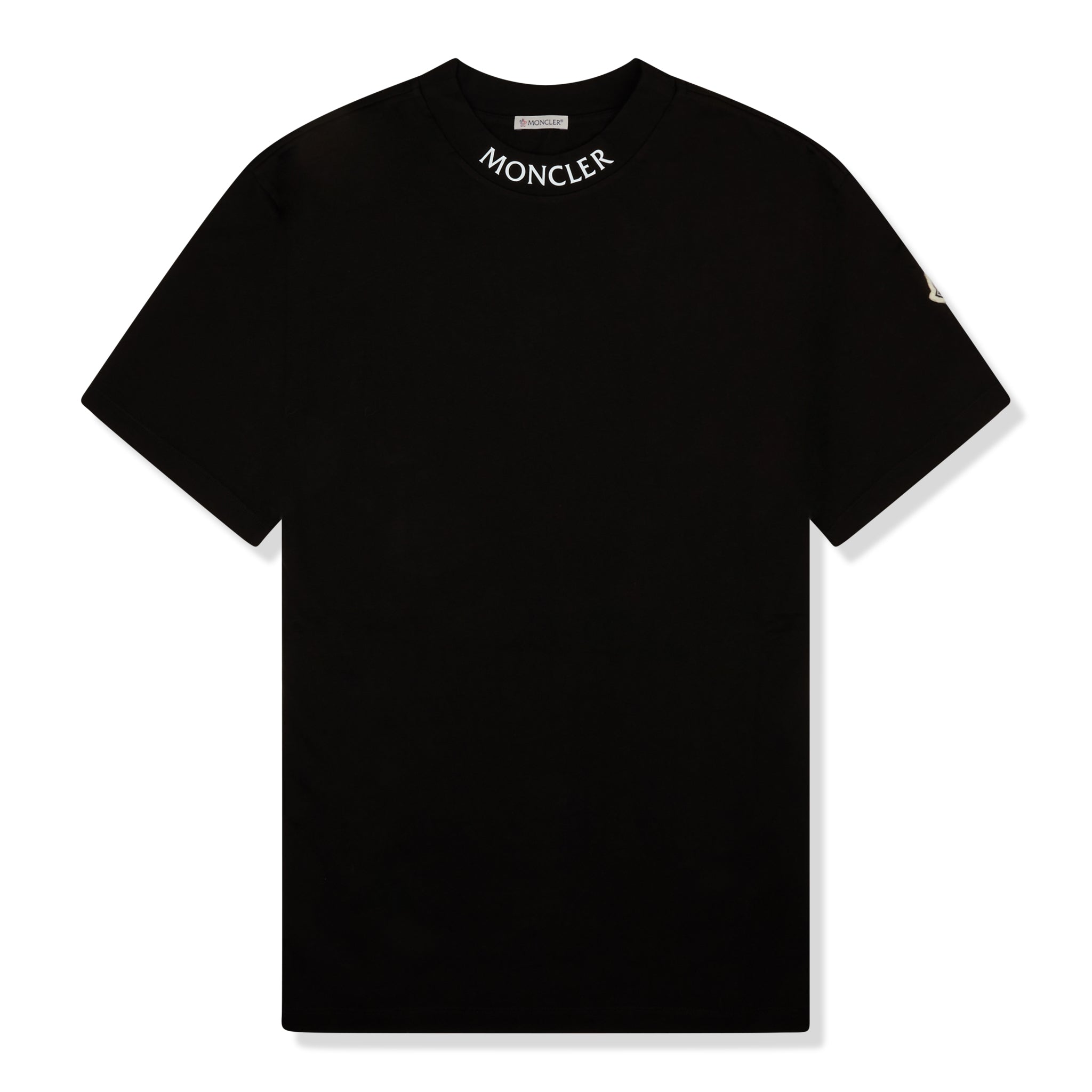Moncler Collar Logo Black T Shirt | Cheap Stclaircomo Jordan outlet | men  mats cups clothing lighters