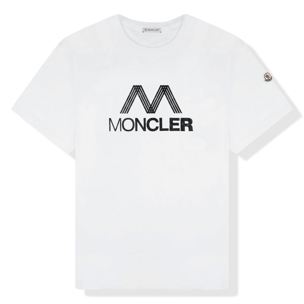 Moncler Logo Print White T Shirt | Crepslocker