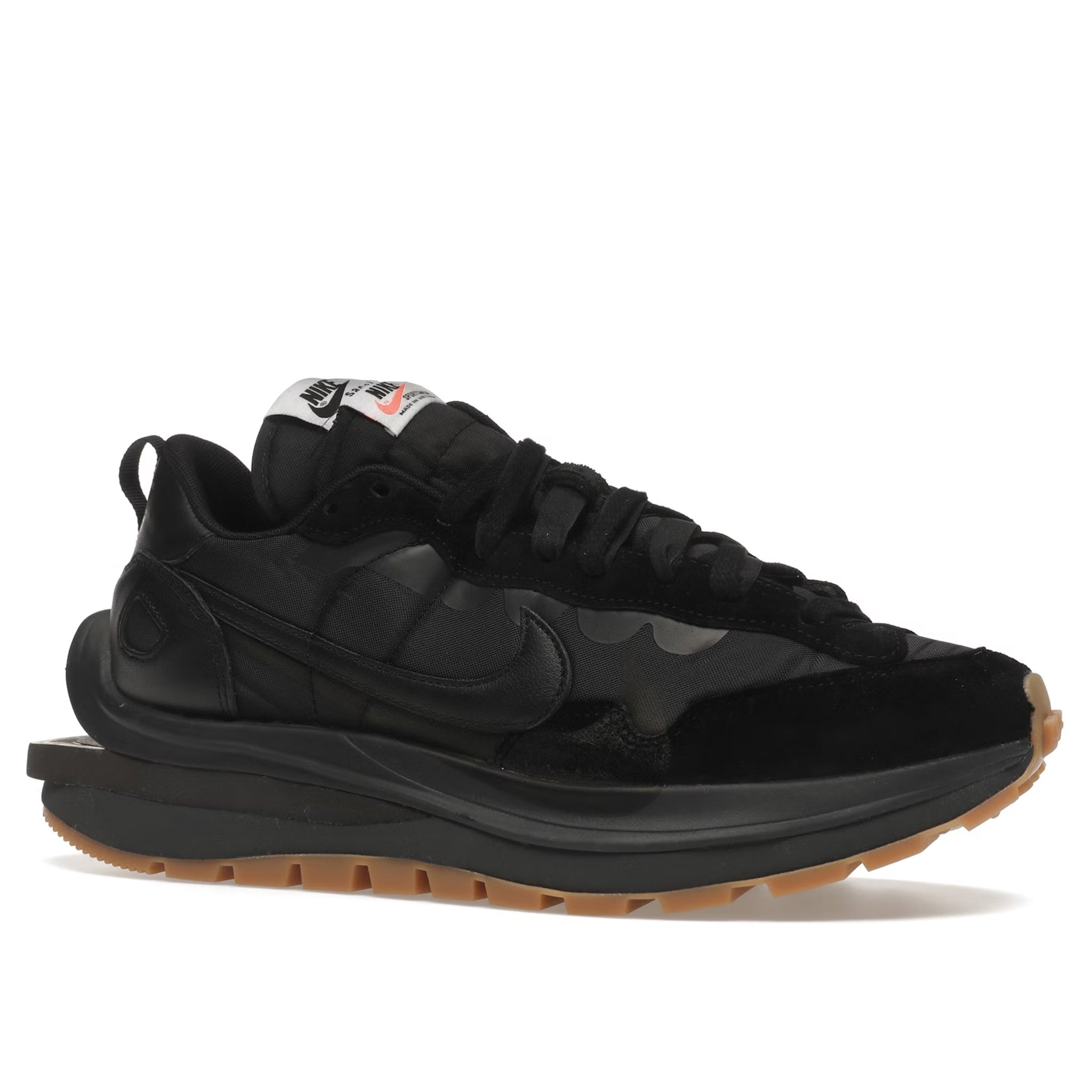 Nike x Sacai Vaporwaffle Black Gum Sneaker | Crepslocker
