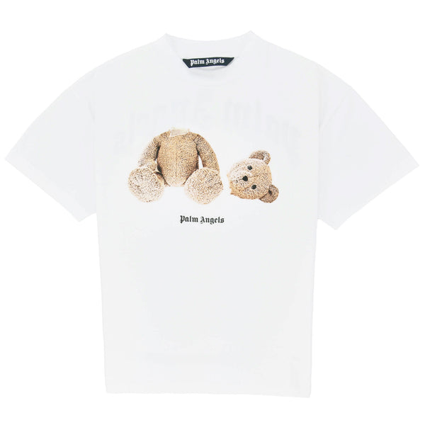 Palm Angels Kill the Bear White Brown T Shirt | Crepslocker