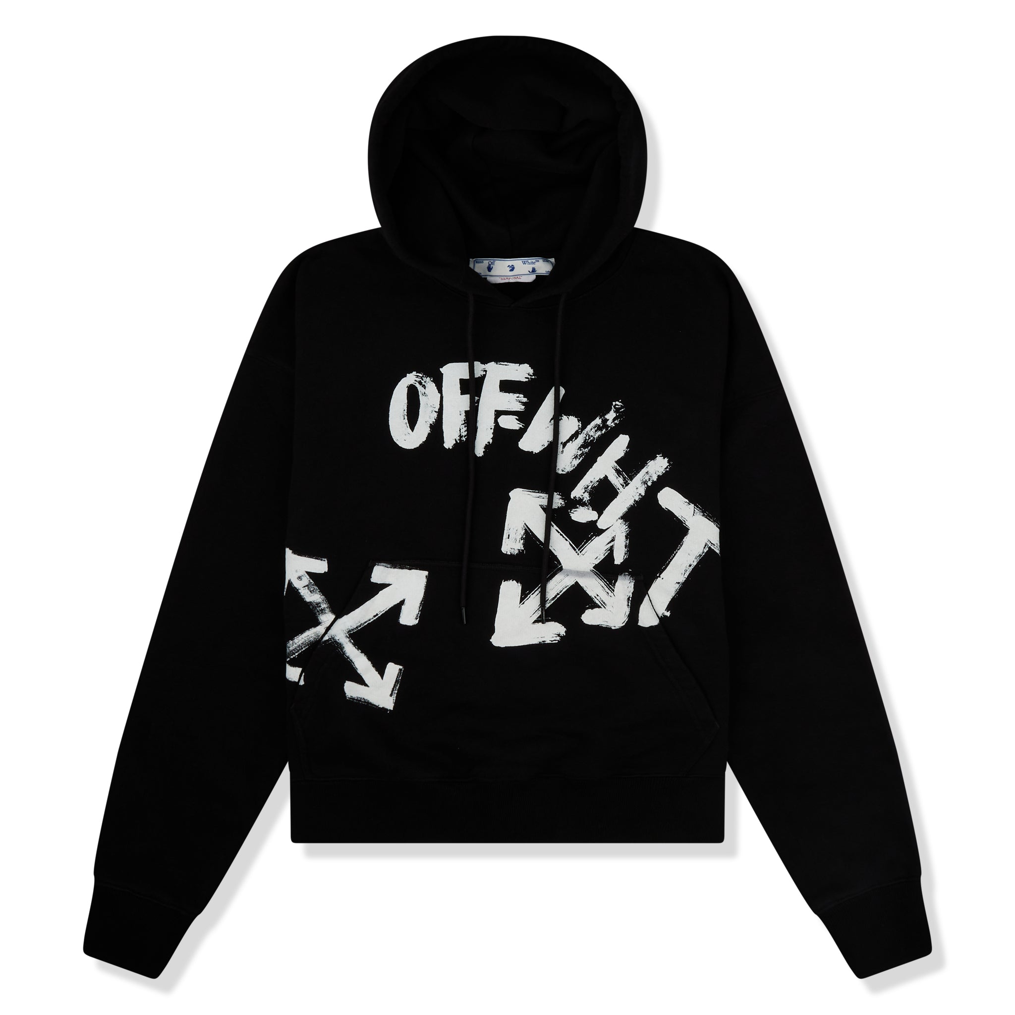 Off-White Black Printed Hoodie