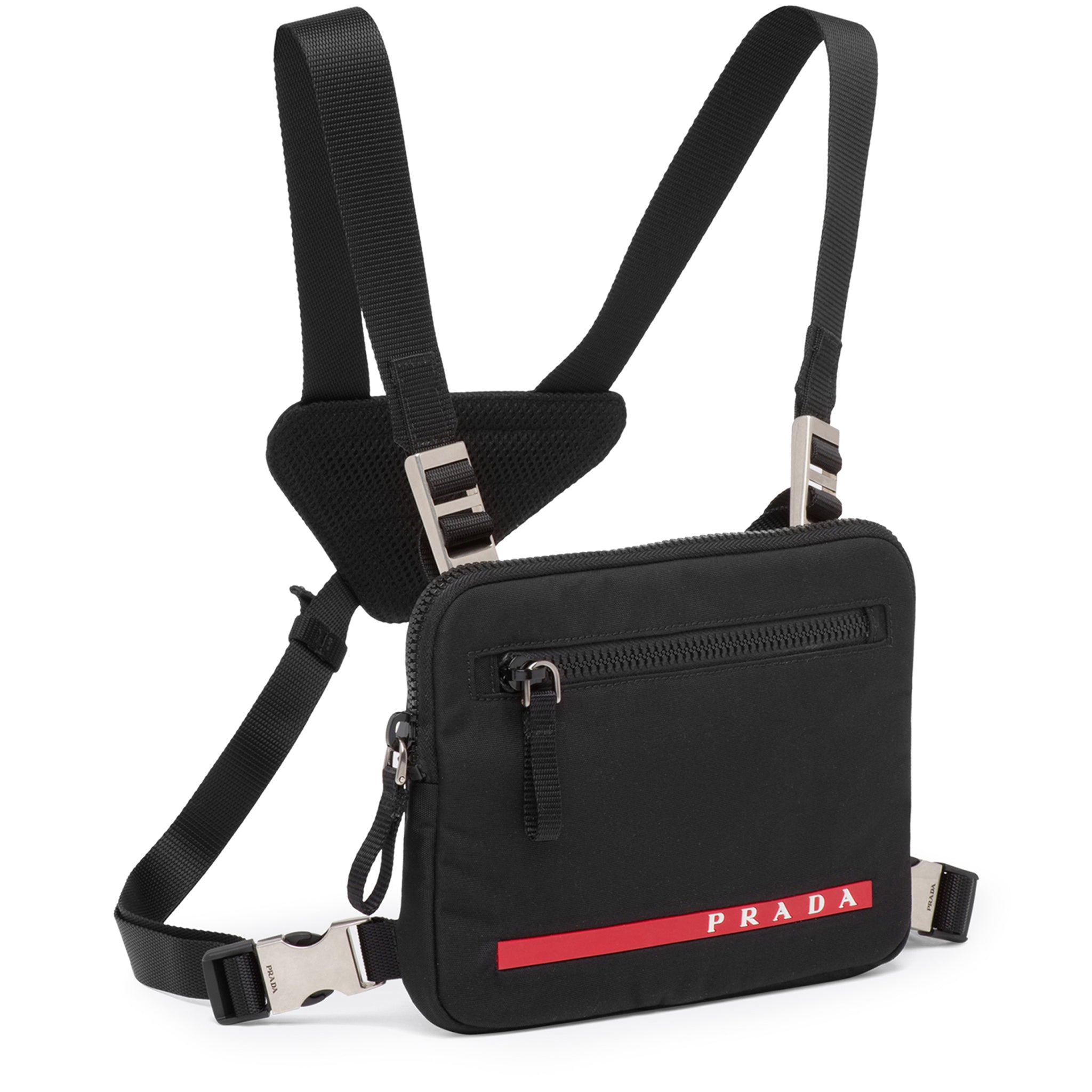 Prada + Logo-Strap Cross Body Bag