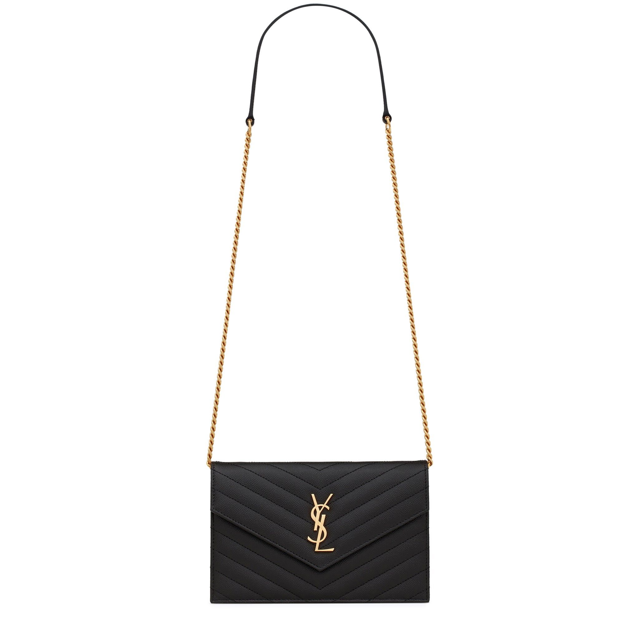 Saint Laurent YSL King Palm Suede Monogram Black Crossbody Bag