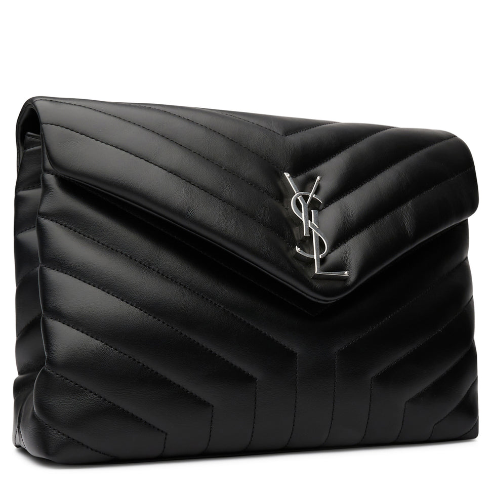 Saint Laurent YSL King Palm Suede Monogram Black Crossbody Bag