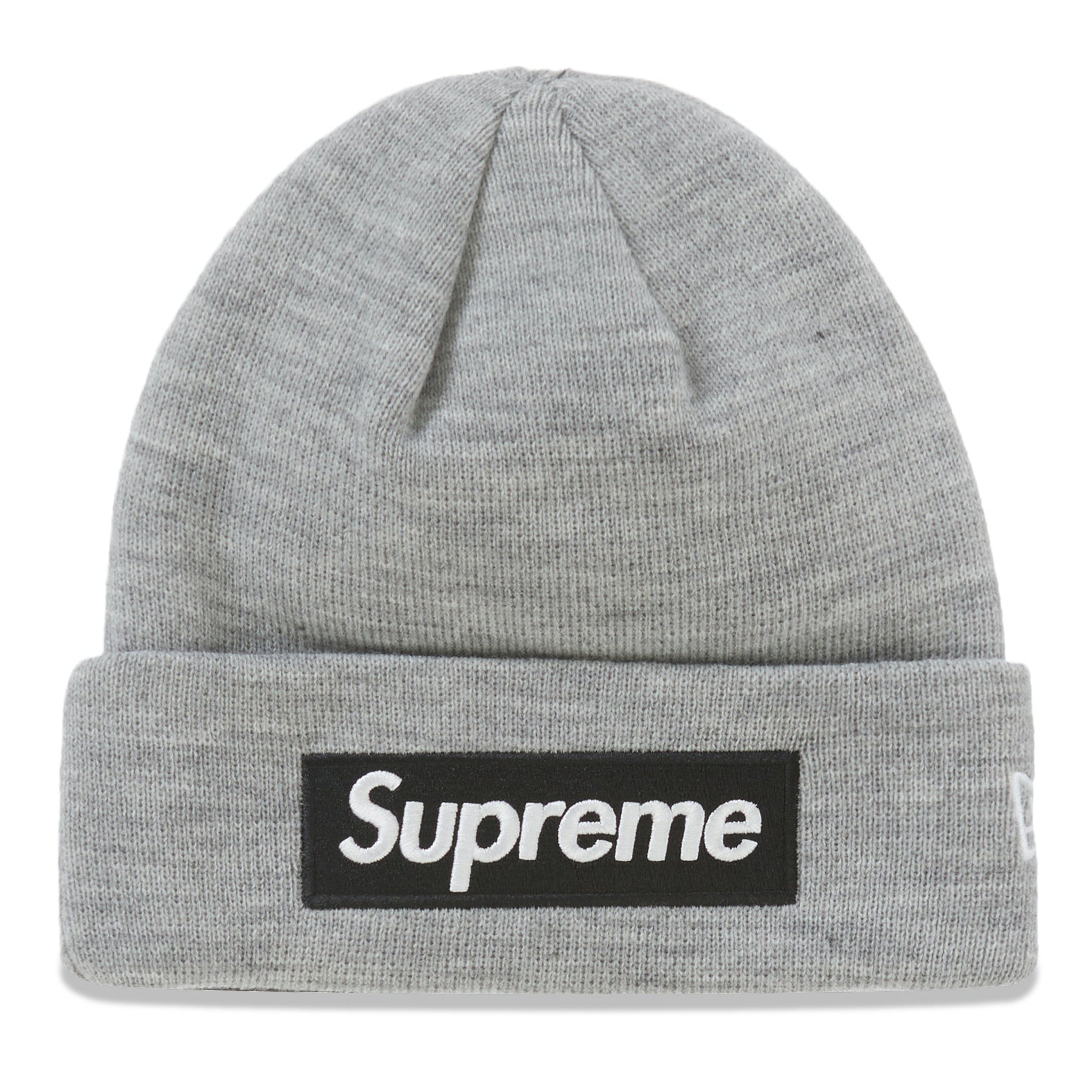 22AW Supreme Box Logo Beanie Grey