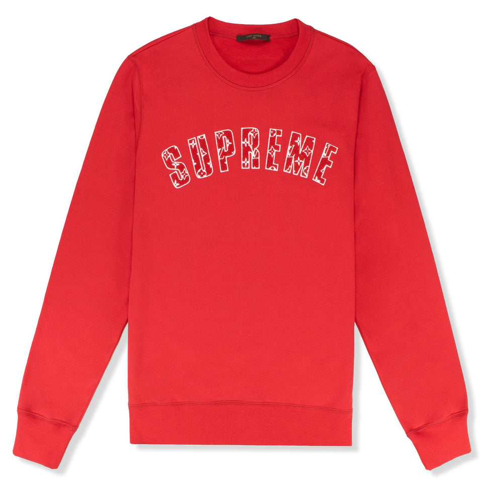 Supreme x Louis Vuitton Arc Logo Red Sweatshirt, Cheap Stclaircomo Jordan  outlet