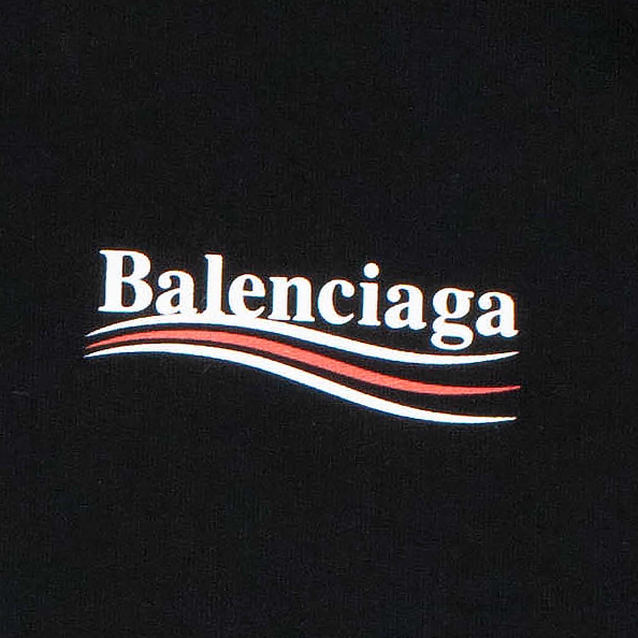 Balenciaga Political Logo Hoodie Black – Crepslocker