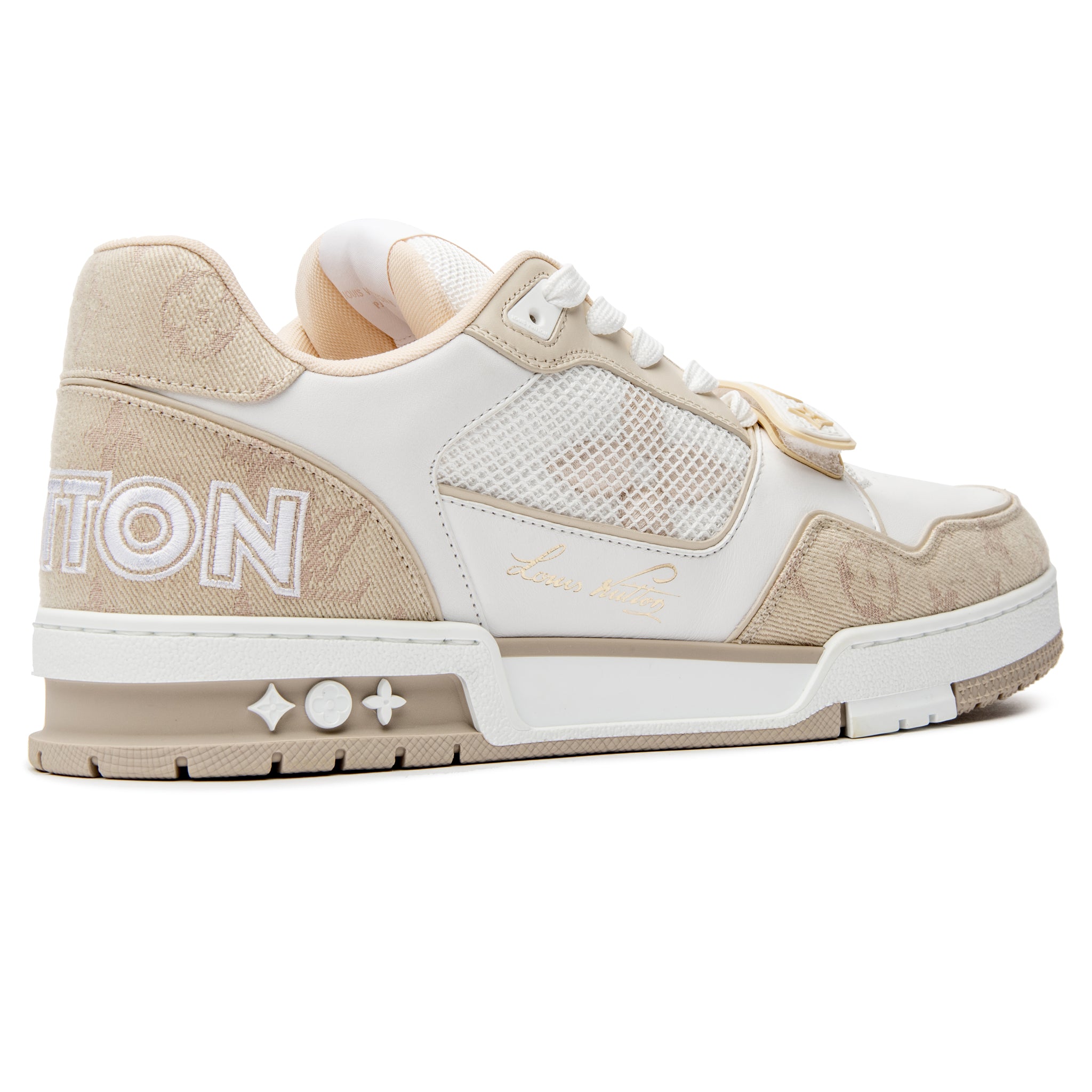 Louis Vuitton LV Monogram Beige Sneaker – Crepslocker