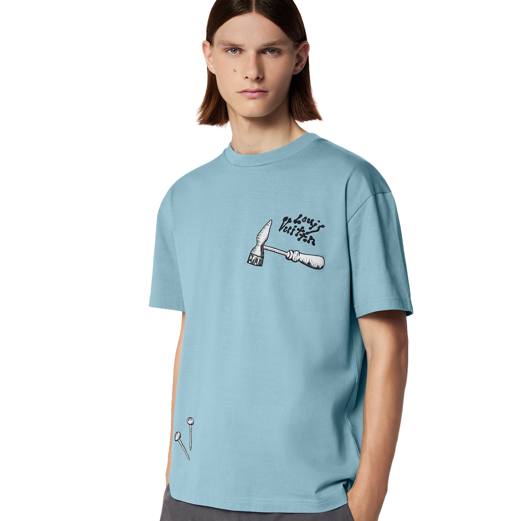 Louis Vuitton LV Multi Tools Embroidered Blue T Shirt