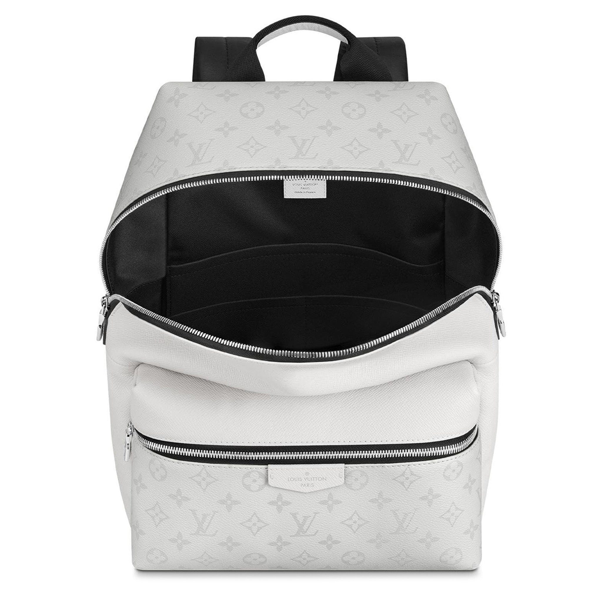 Louis Vuitton Discovery Backpack Monogram Antarctica Taiga PM White in  Taiga Leather/Coated Canvas with Silver-tone - US