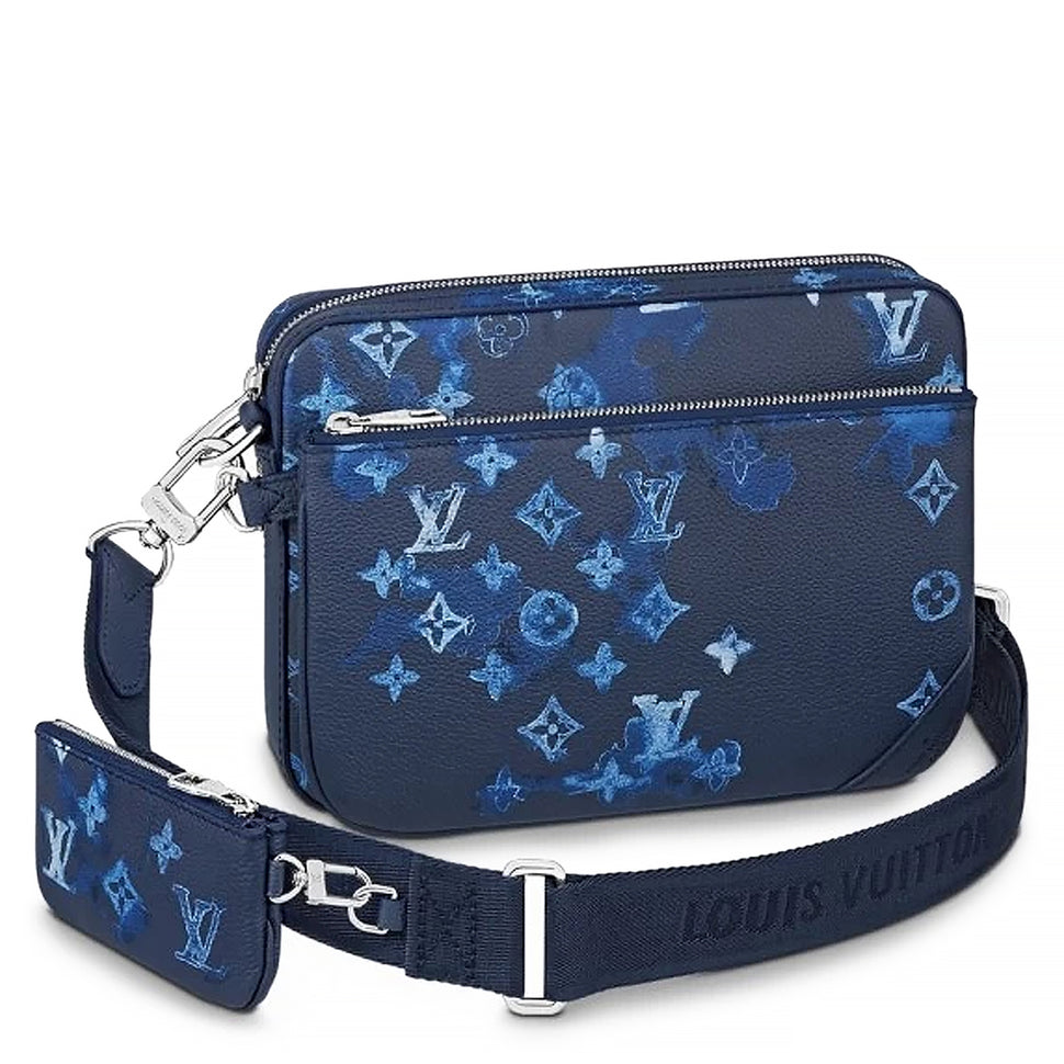 Louis Vuitton® Pop Monogram Damier Knit Mini Shorts Blue France