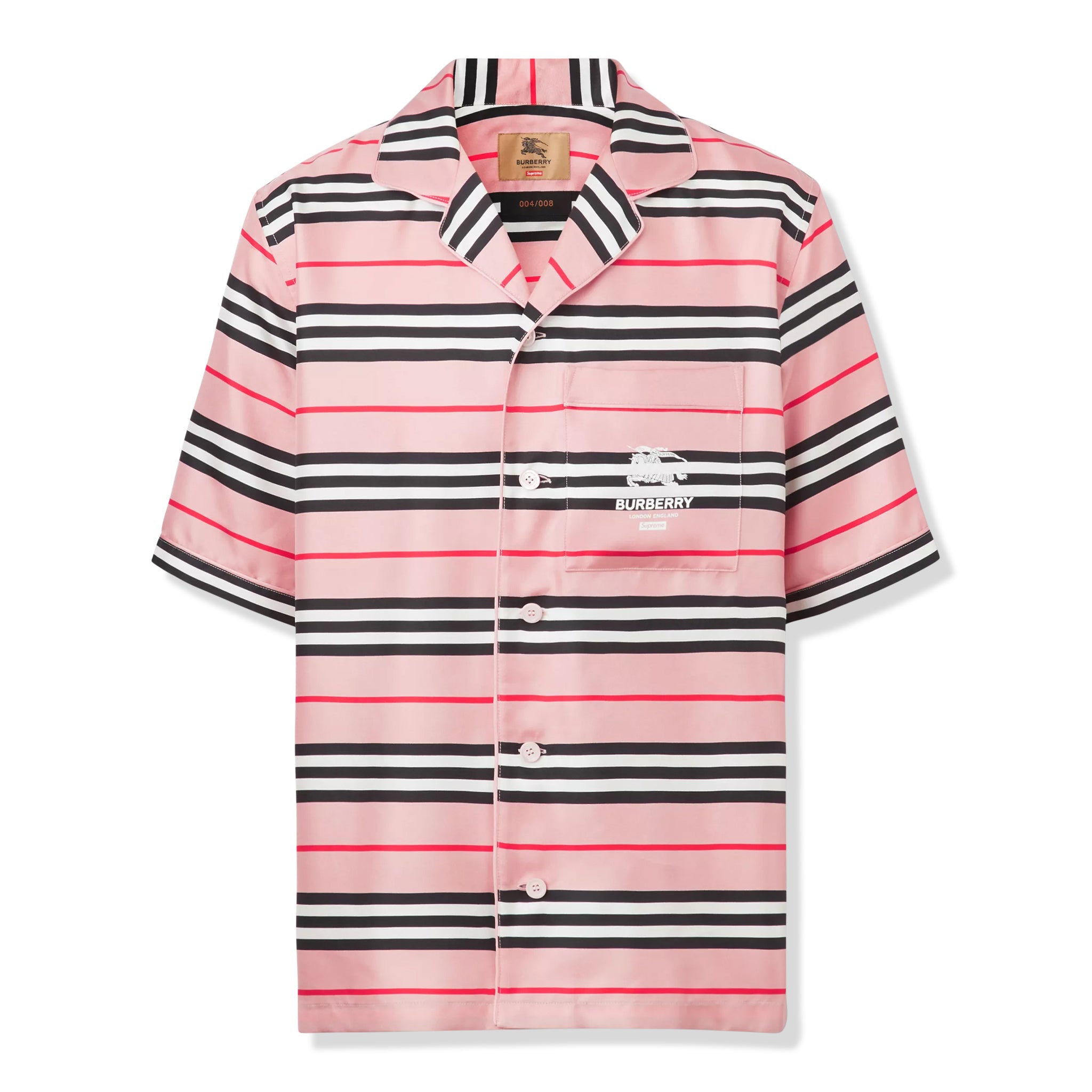 Supreme x Burberry Icon Silk Dusty Pink Pajama Shirt – Crepslocker