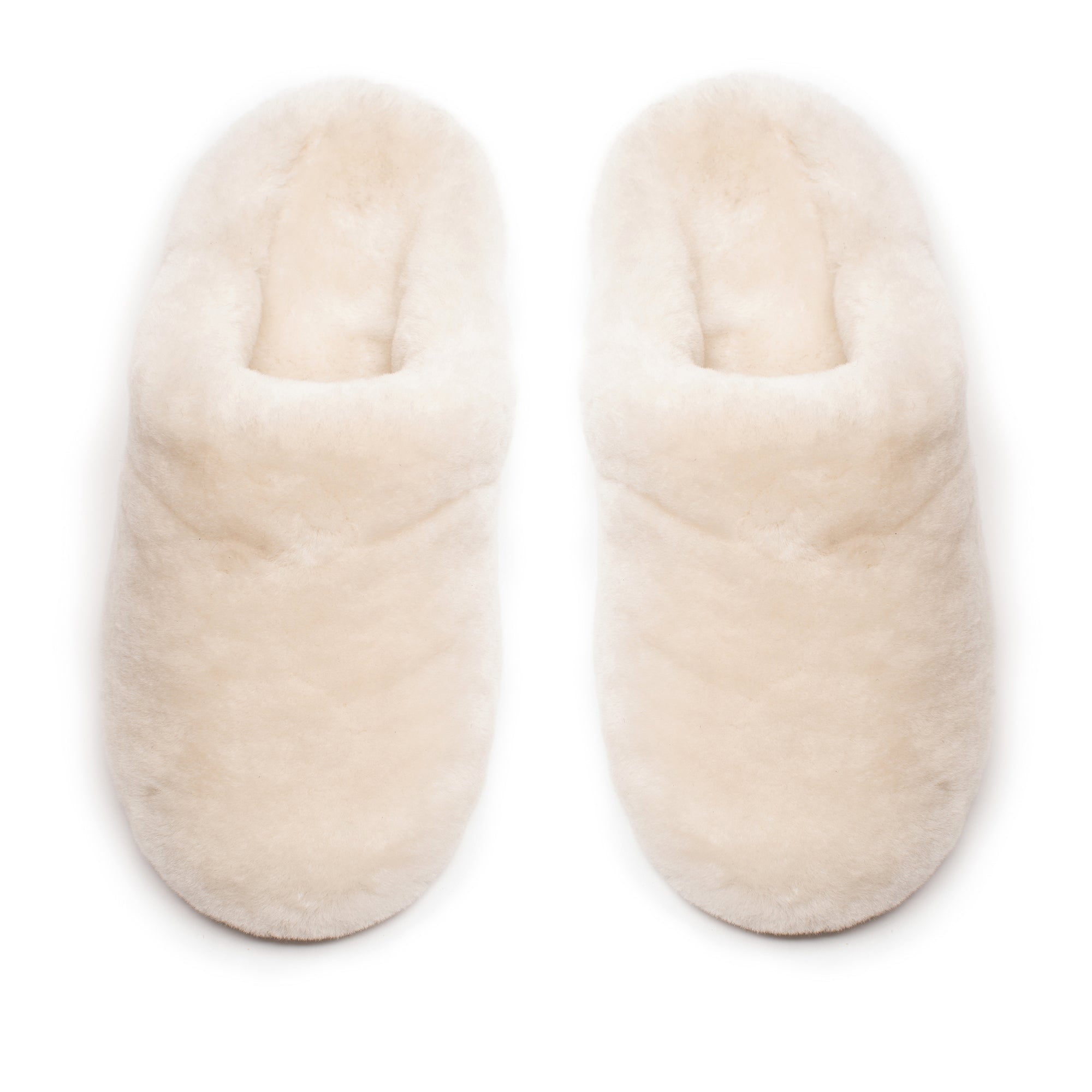 SLIPPERS | White Shearling Slippers 