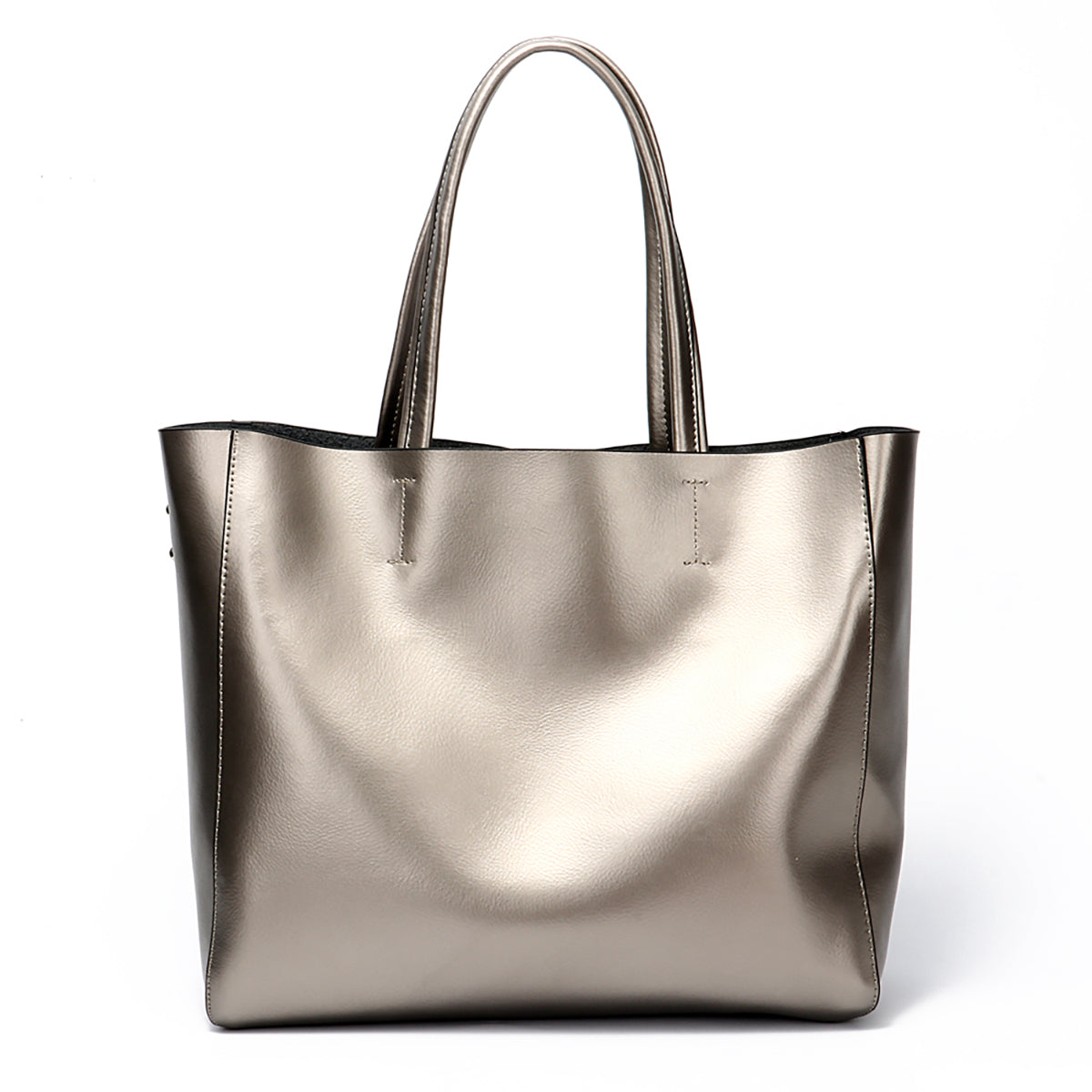 MDBM Toul Luxe Metallic Leather Tote Bag